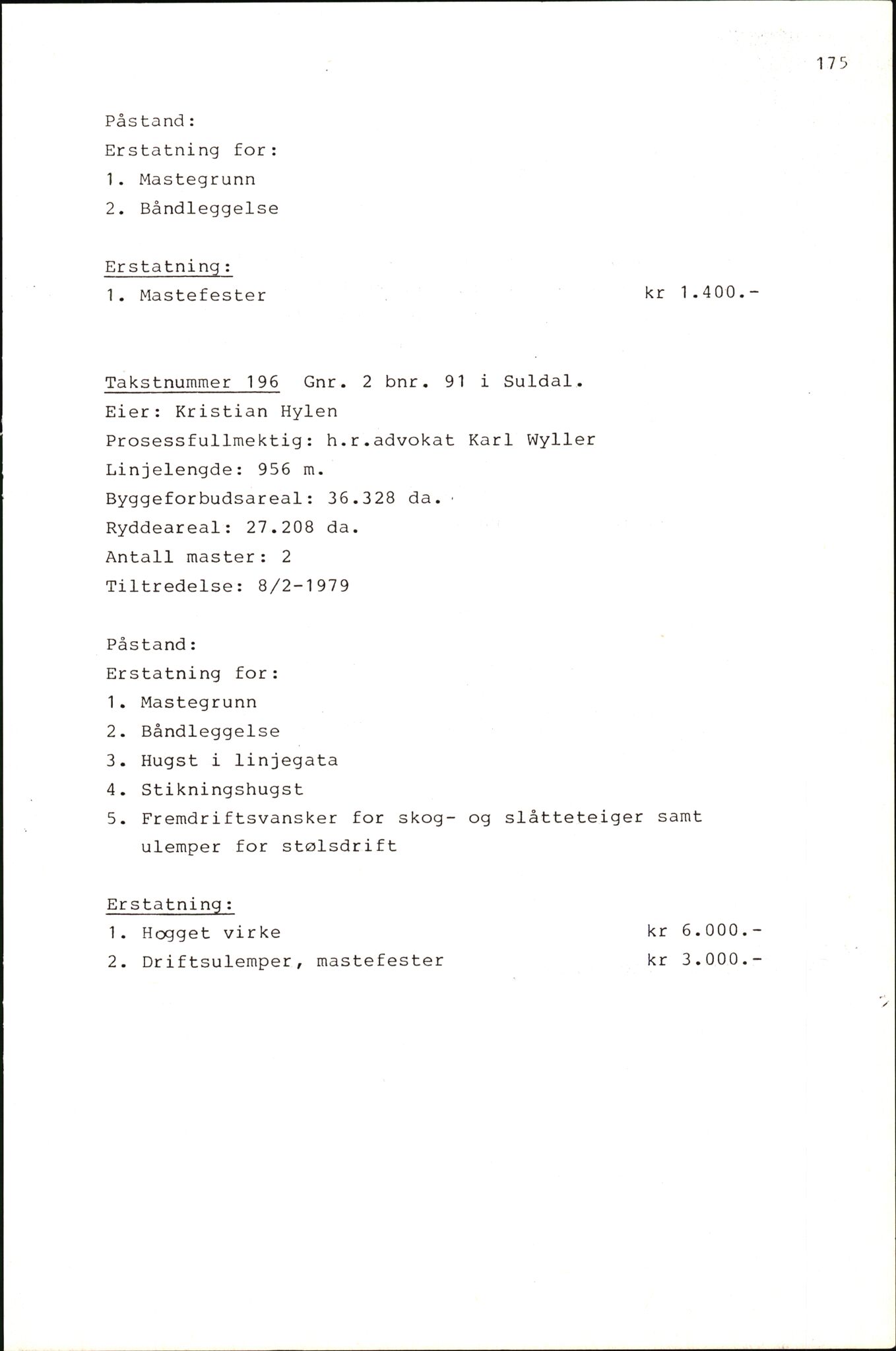 Vest-Telemark sorenskriveri, AV/SAKO-A-134/F/Fo/Fob/L0004: Skjønn/rettsbøker for kraftutbygging/veg, 1973-1989, p. 1017