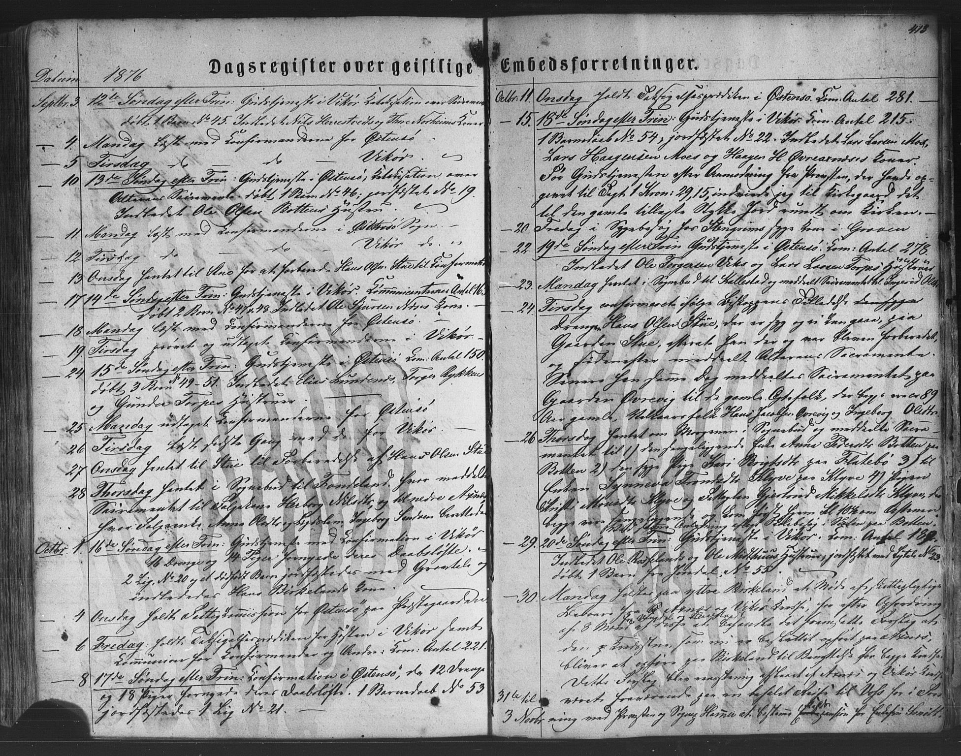 Kvam sokneprestembete, SAB/A-76201/H/Haa: Parish register (official) no. A 9, 1864-1879, p. 413