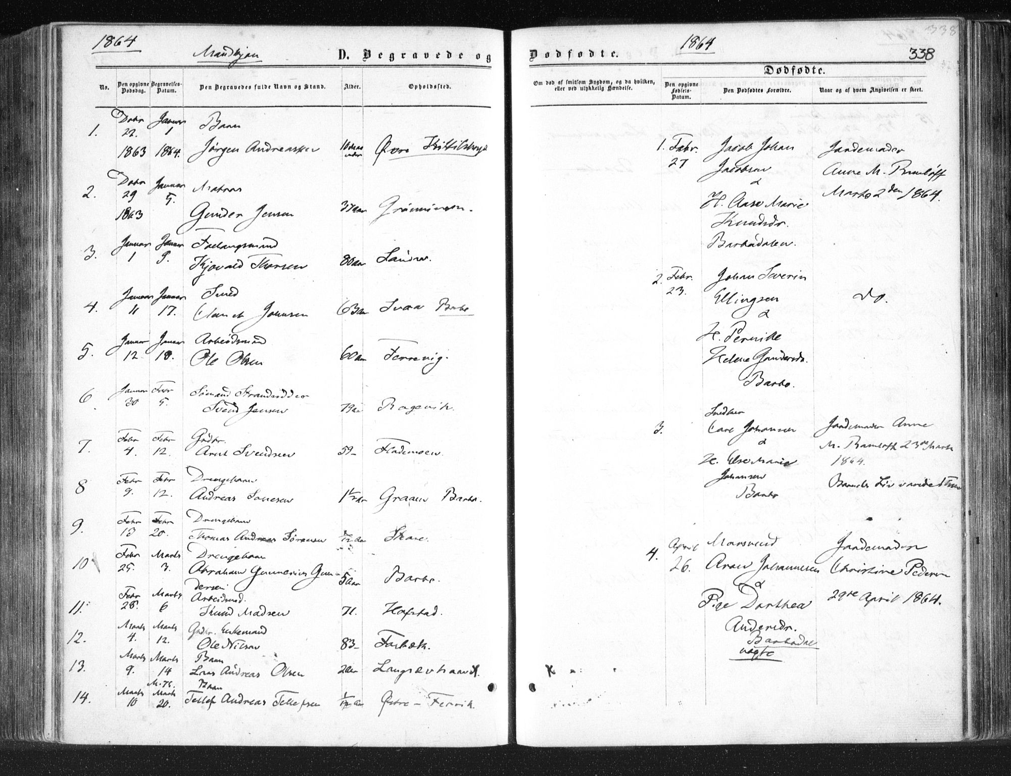 Tromøy sokneprestkontor, SAK/1111-0041/F/Fa/L0007: Parish register (official) no. A 7, 1864-1869, p. 338
