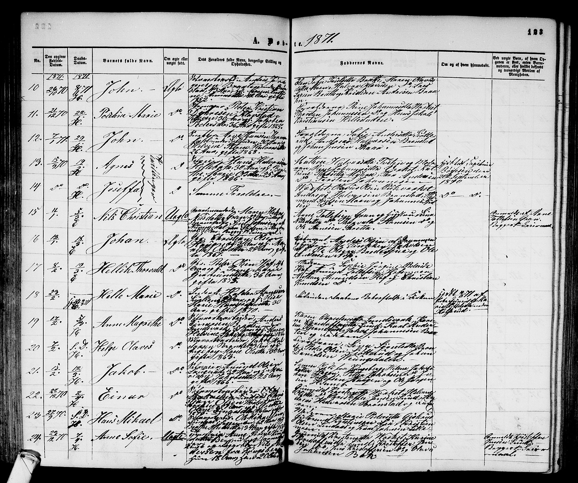 Sandsvær kirkebøker, SAKO/A-244/G/Ga/L0005: Parish register (copy) no. I 5, 1857-1873, p. 123