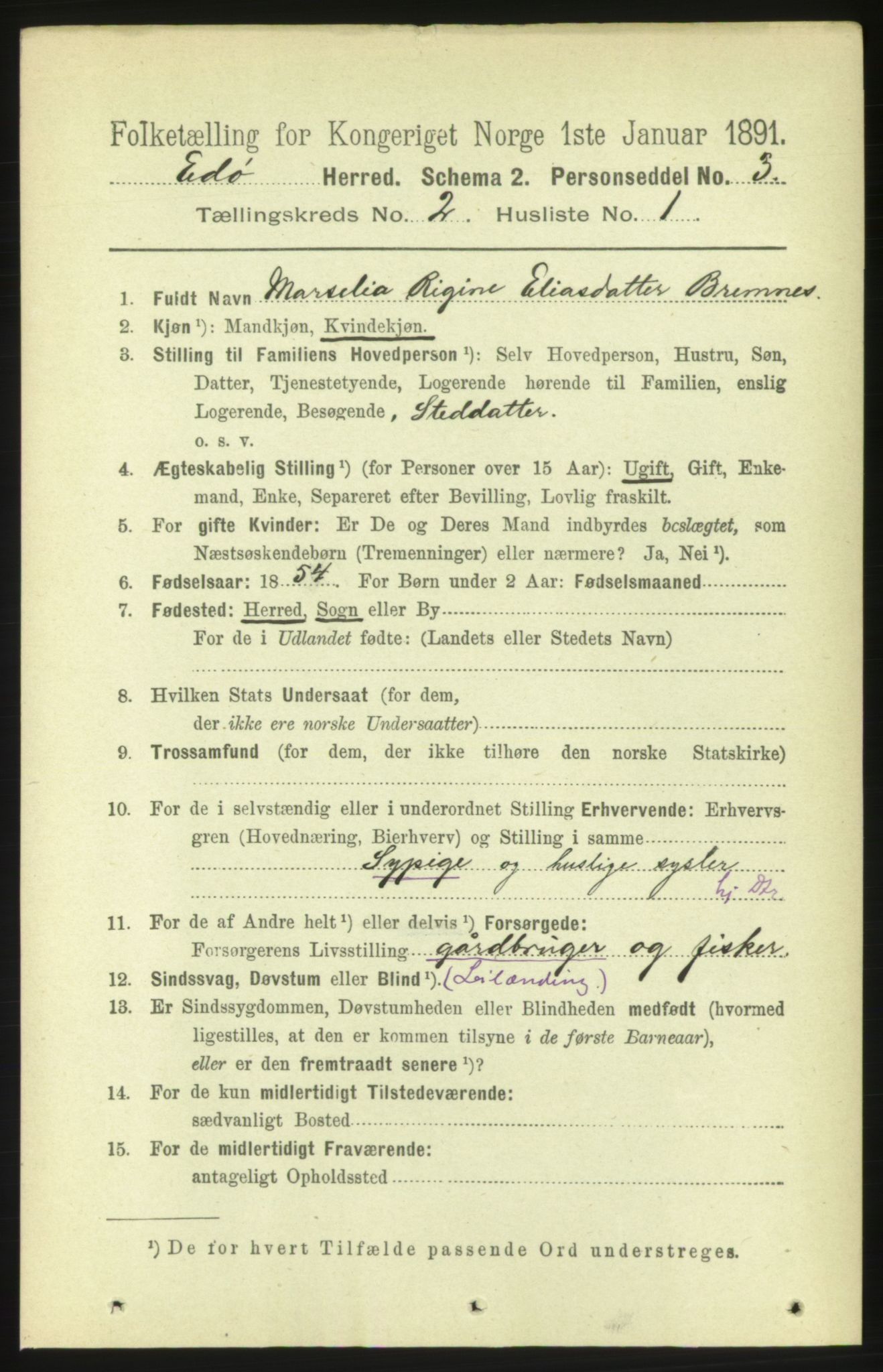 RA, 1891 census for 1573 Edøy, 1891, p. 316