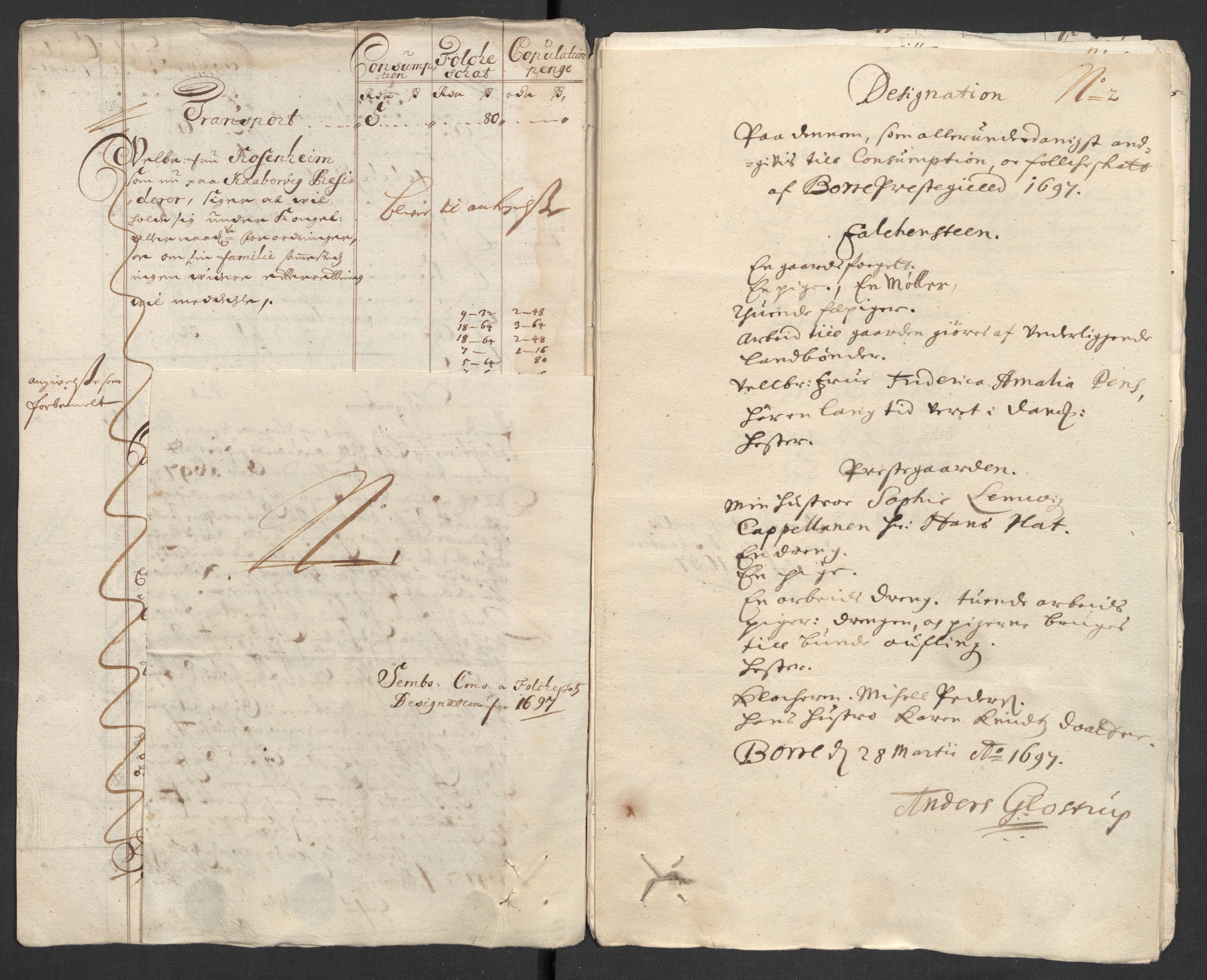 Rentekammeret inntil 1814, Reviderte regnskaper, Fogderegnskap, AV/RA-EA-4092/R32/L1868: Fogderegnskap Jarlsberg grevskap, 1697-1699, p. 29
