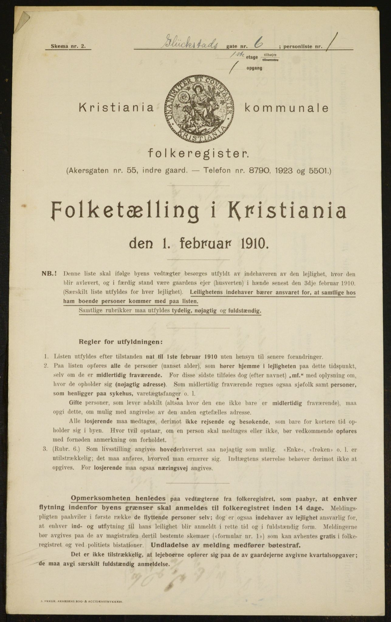 OBA, Municipal Census 1910 for Kristiania, 1910, p. 28056