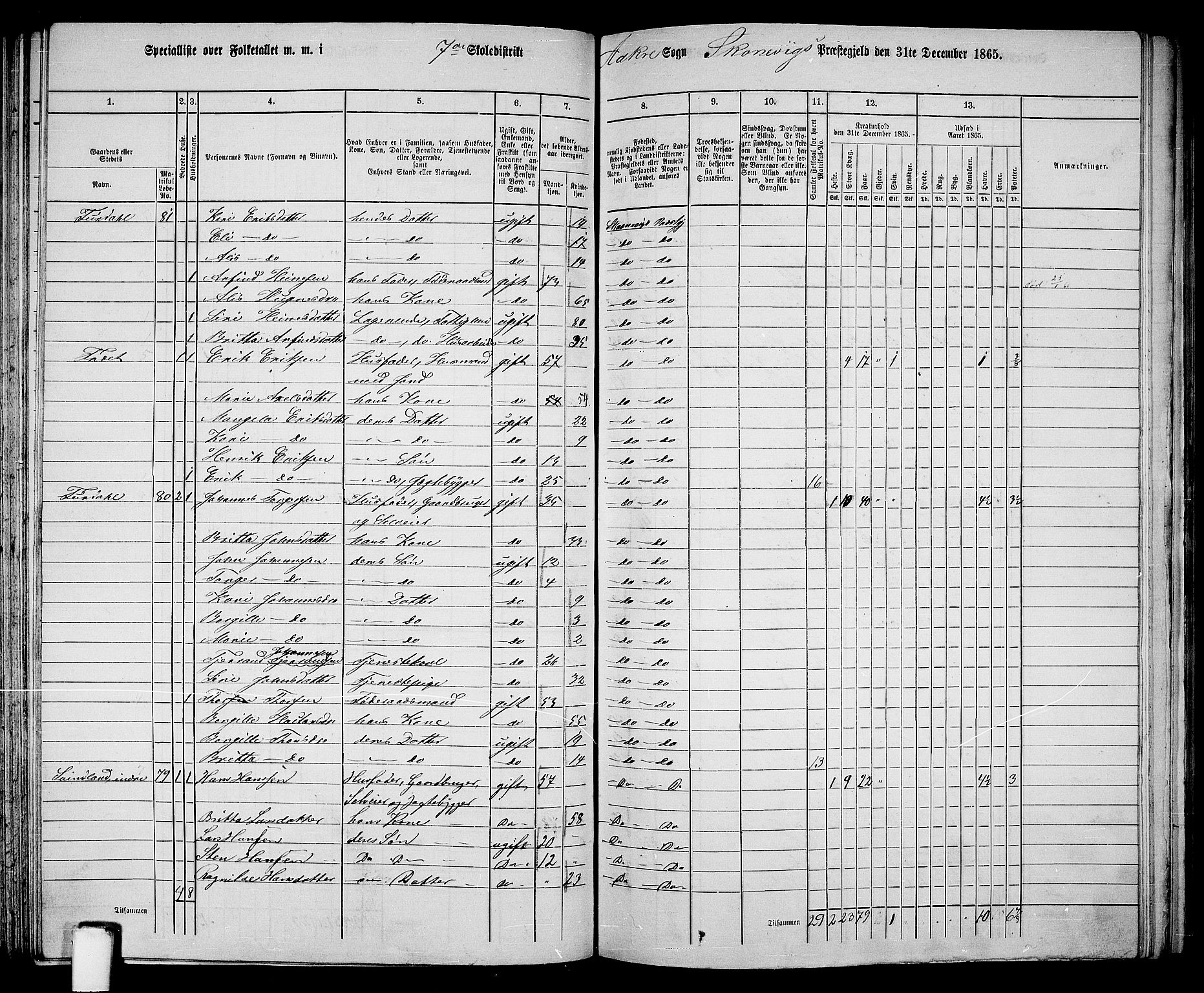 RA, 1865 census for Skånevik, 1865, p. 109