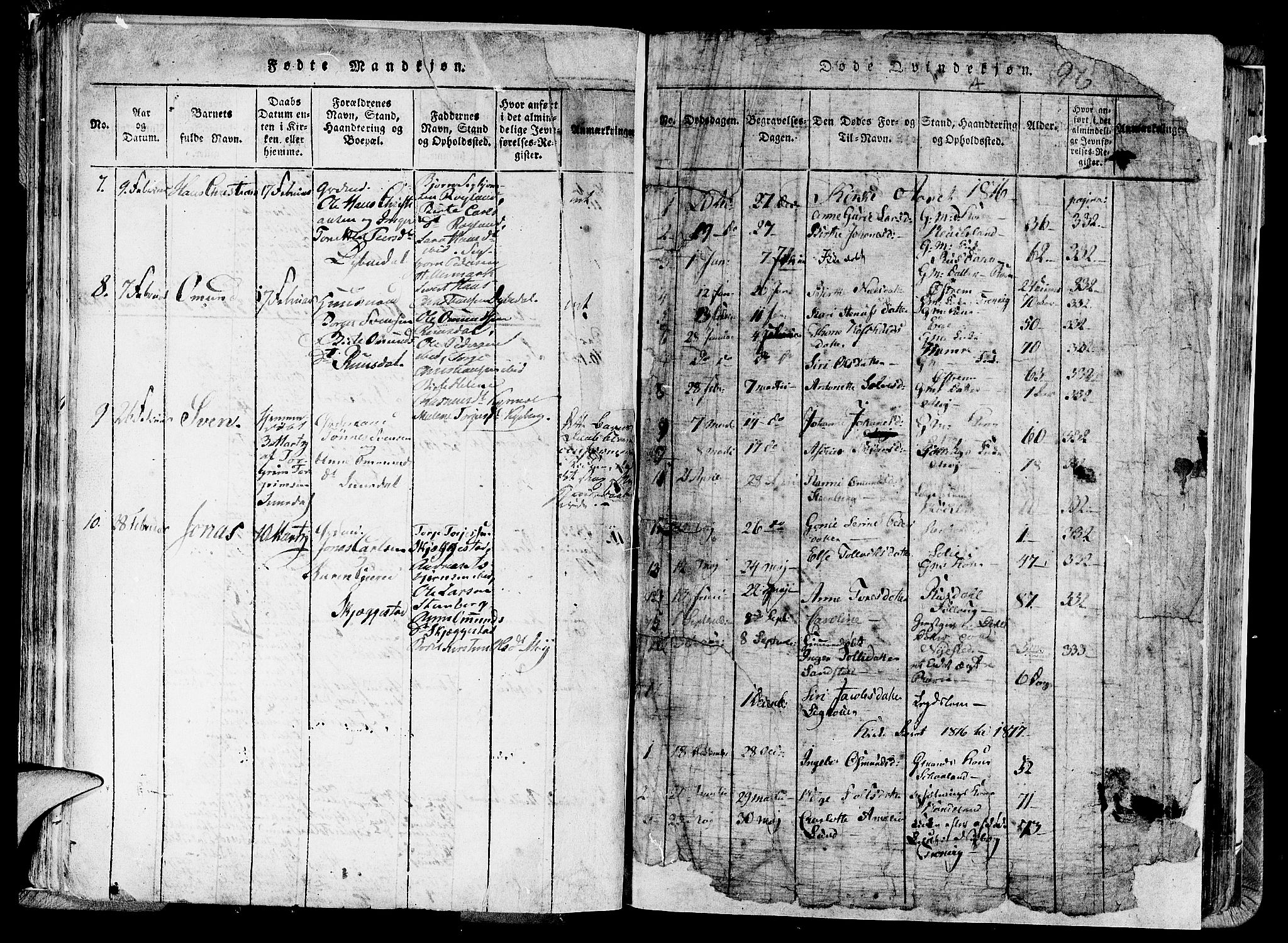 Lund sokneprestkontor, SAST/A-101809/S06/L0005: Parish register (official) no. A 5, 1815-1833, p. 96