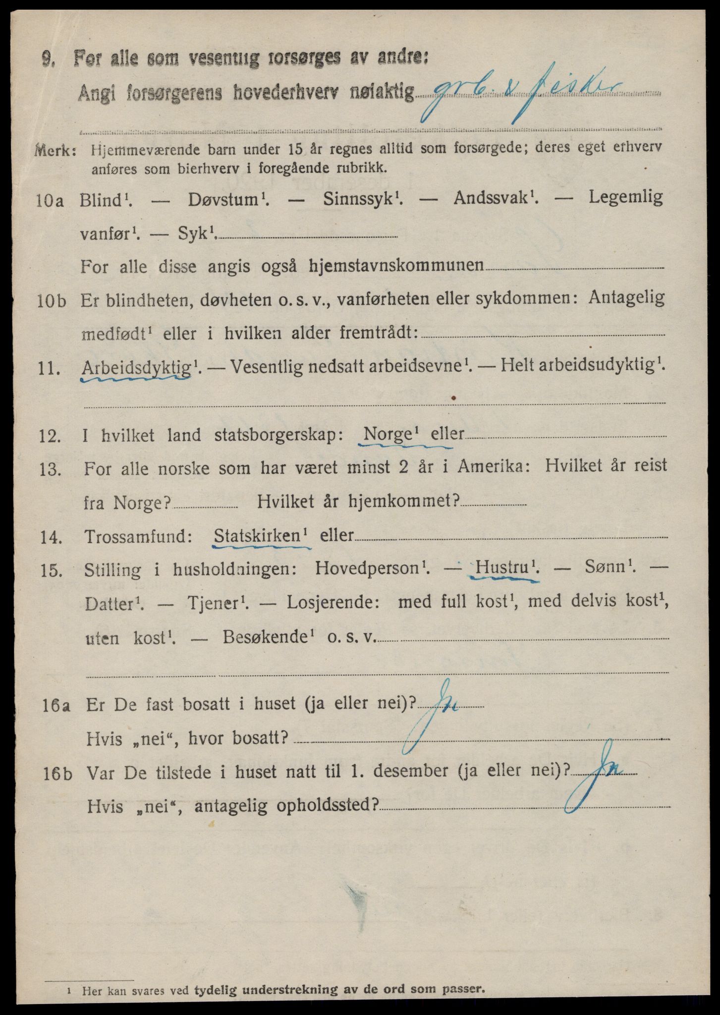 SAT, 1920 census for Sande (MR), 1920, p. 5243