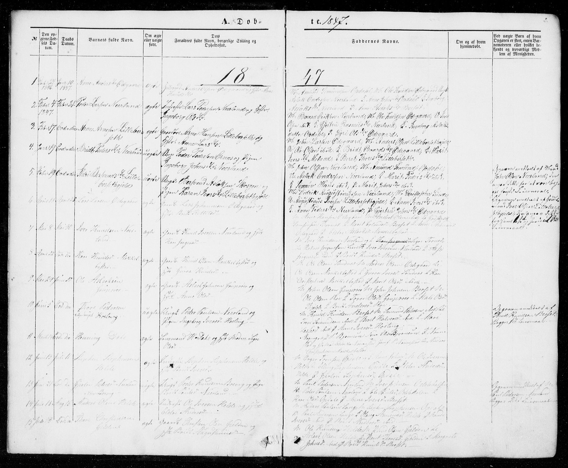 Ministerialprotokoller, klokkerbøker og fødselsregistre - Møre og Romsdal, SAT/A-1454/554/L0643: Parish register (official) no. 554A01, 1846-1879, p. 2