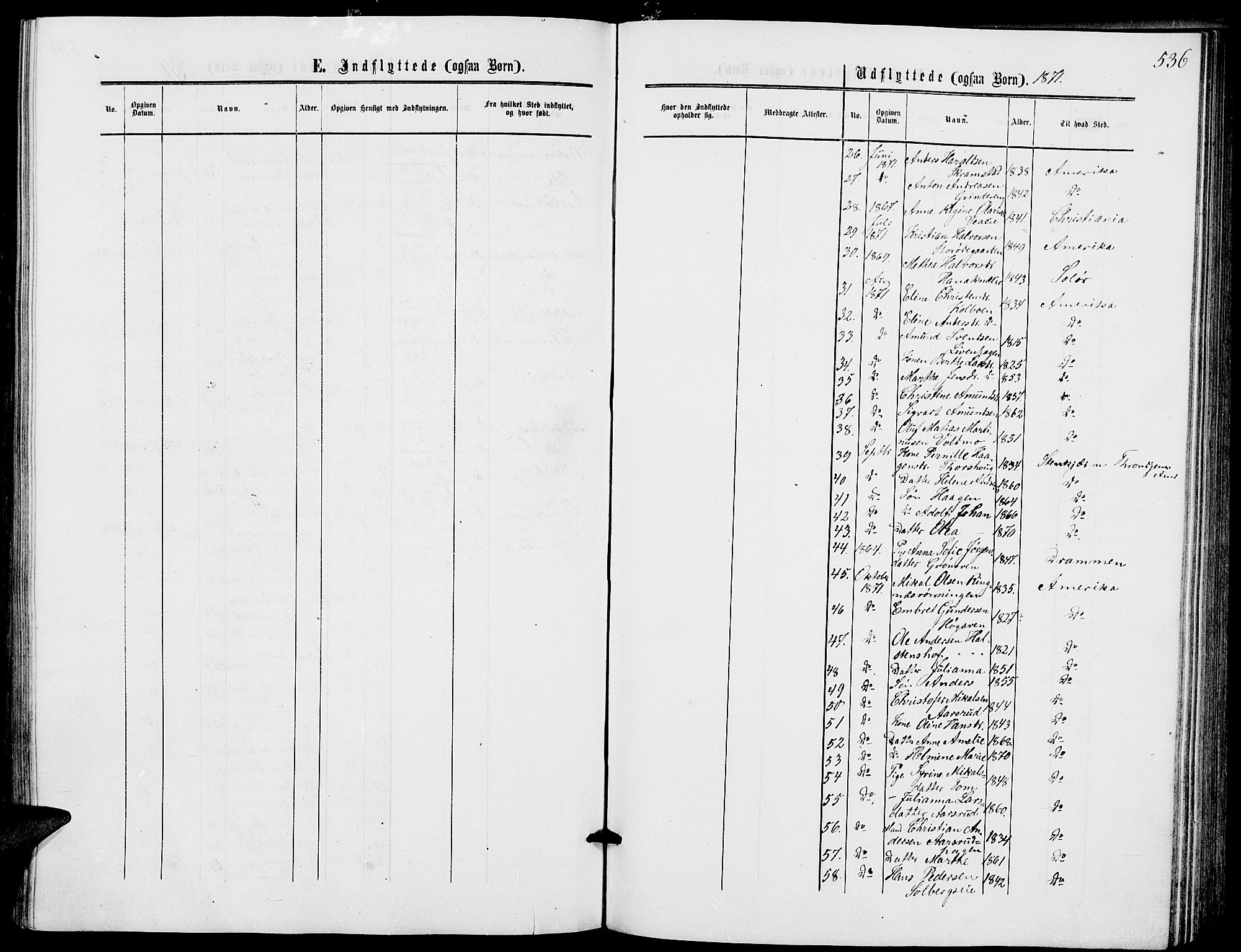 Løten prestekontor, SAH/PREST-022/L/La/L0004: Parish register (copy) no. 4, 1863-1877, p. 536