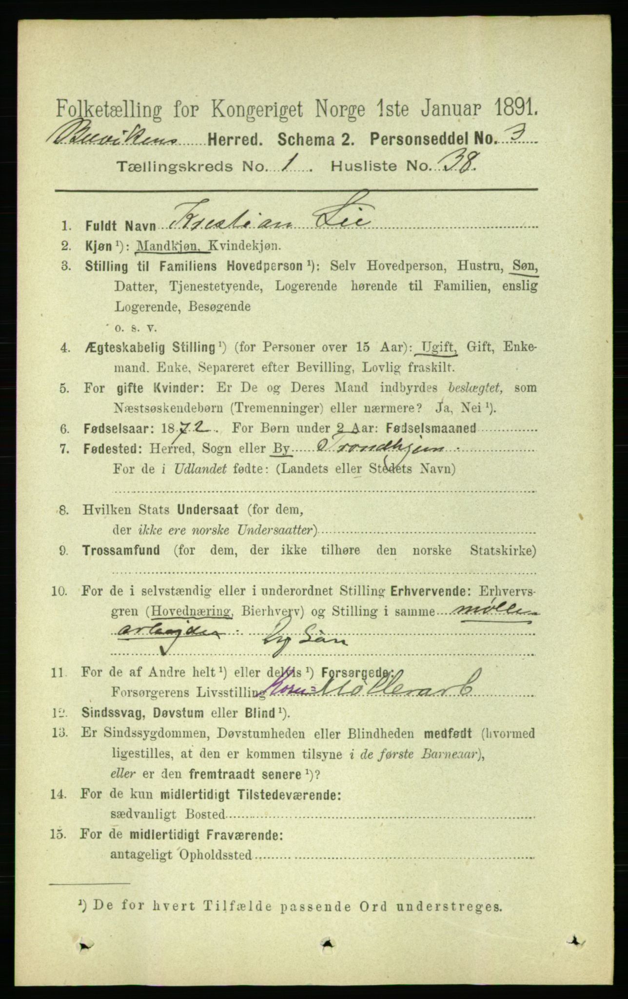 RA, 1891 census for 1656 Buvik, 1891, p. 269