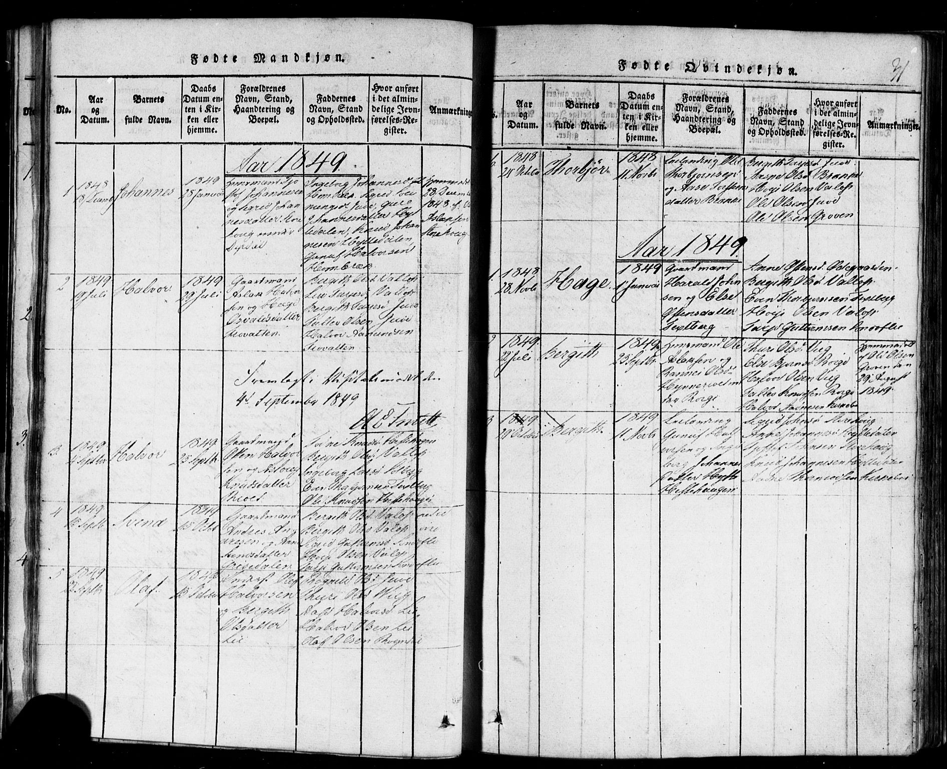 Rauland kirkebøker, AV/SAKO-A-292/F/Fa/L0002: Parish register (official) no. I 2, 1815-1860, p. 31