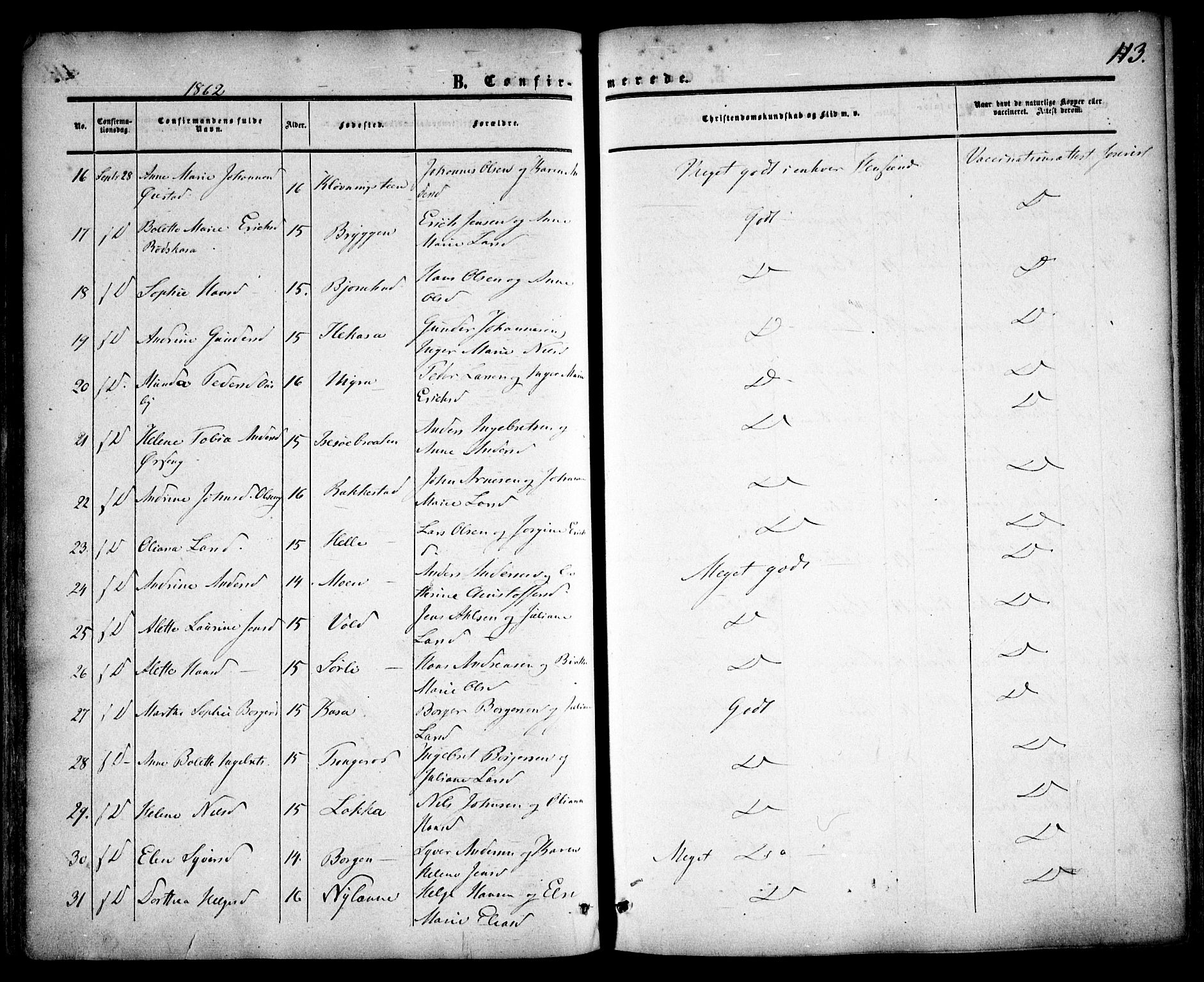 Skjeberg prestekontor Kirkebøker, SAO/A-10923/F/Fa/L0007: Parish register (official) no. I 7, 1859-1868, p. 113