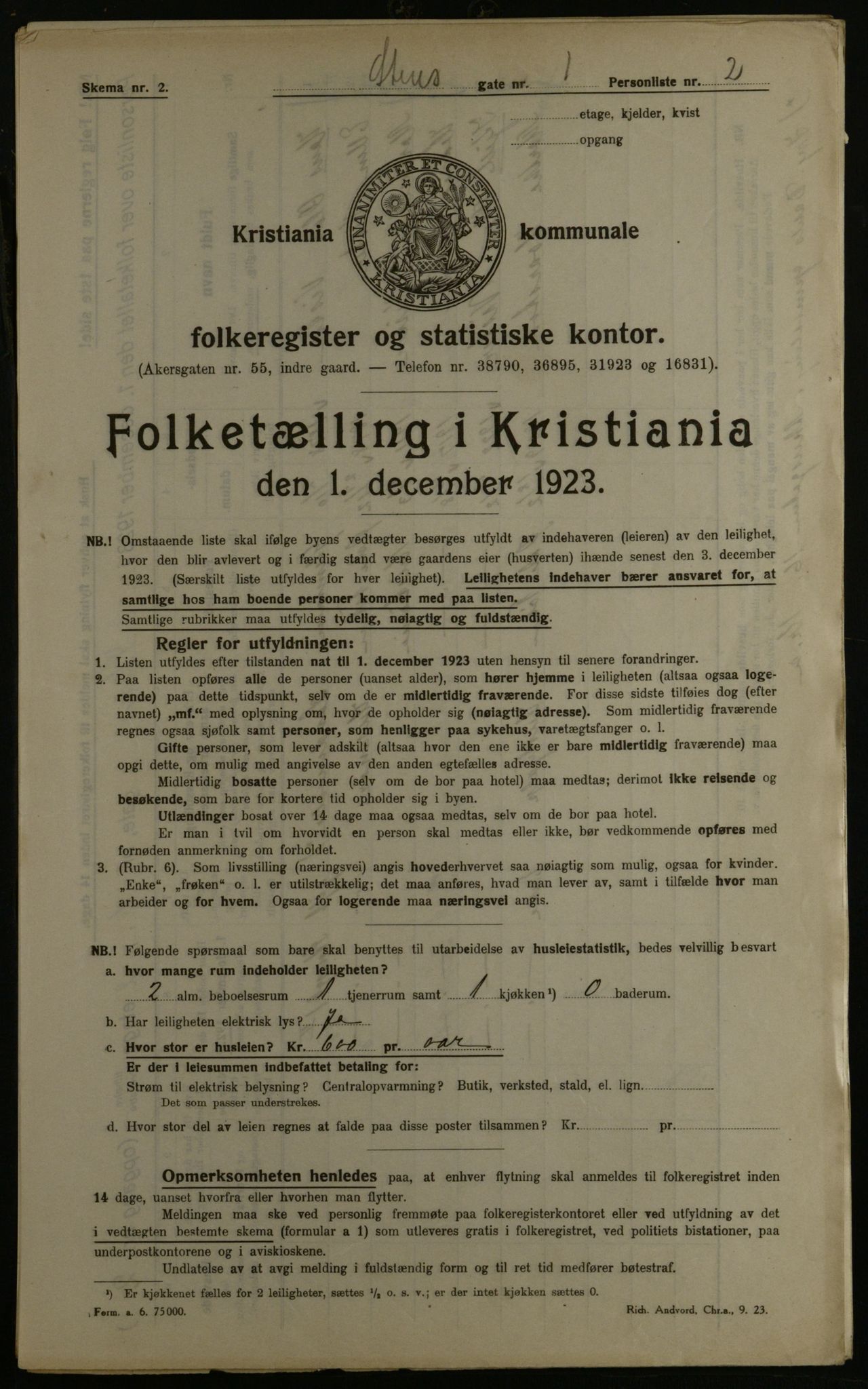 OBA, Municipal Census 1923 for Kristiania, 1923, p. 112369