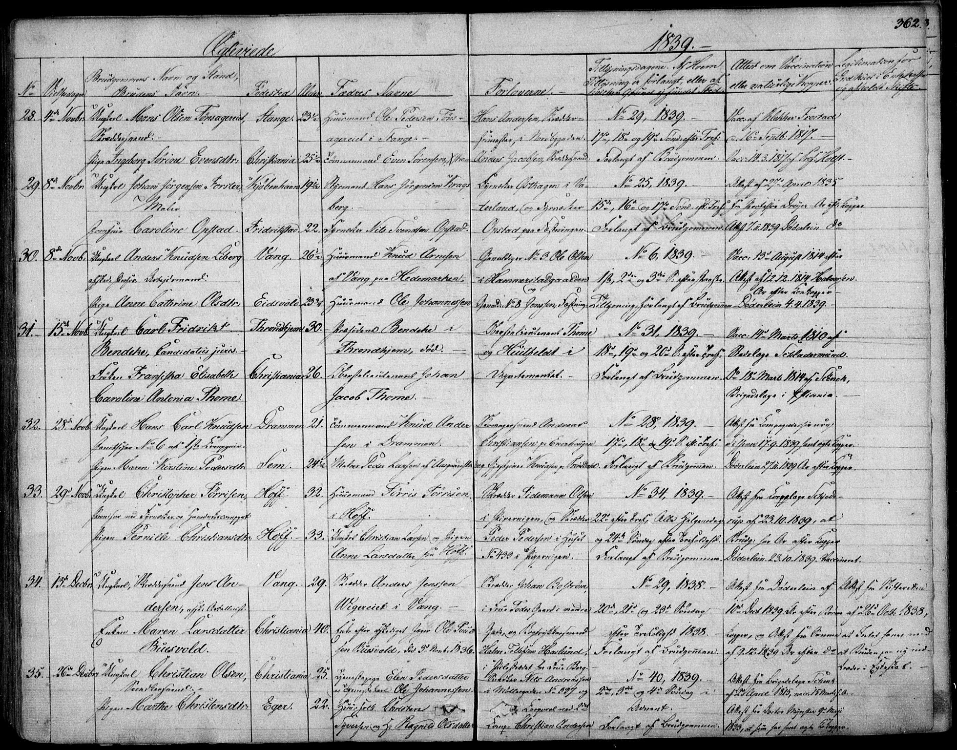 Garnisonsmenigheten Kirkebøker, SAO/A-10846/F/Fa/L0006: Parish register (official) no. 6, 1828-1841, p. 362