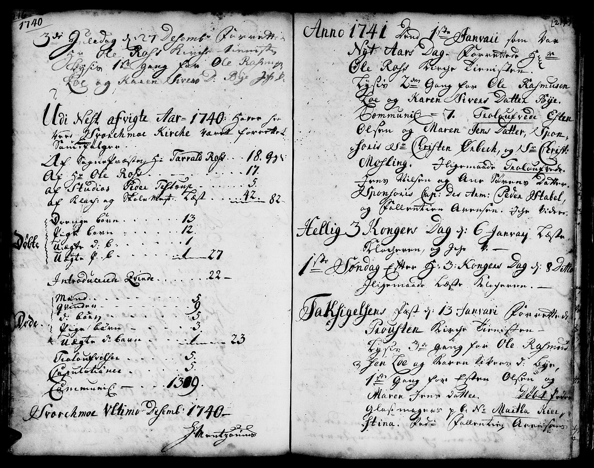 Ministerialprotokoller, klokkerbøker og fødselsregistre - Sør-Trøndelag, SAT/A-1456/671/L0839: Parish register (official) no. 671A01, 1730-1755, p. 216-217