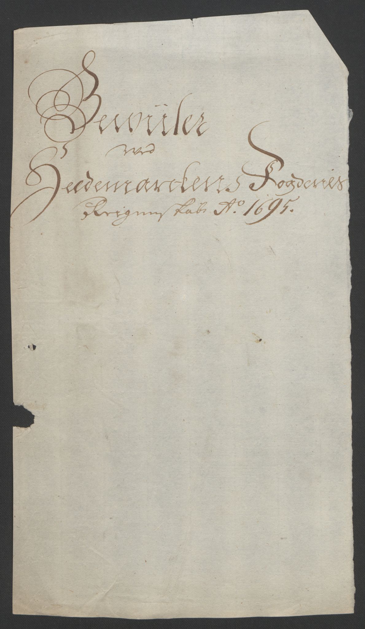 Rentekammeret inntil 1814, Reviderte regnskaper, Fogderegnskap, AV/RA-EA-4092/R16/L1036: Fogderegnskap Hedmark, 1695-1696, p. 119