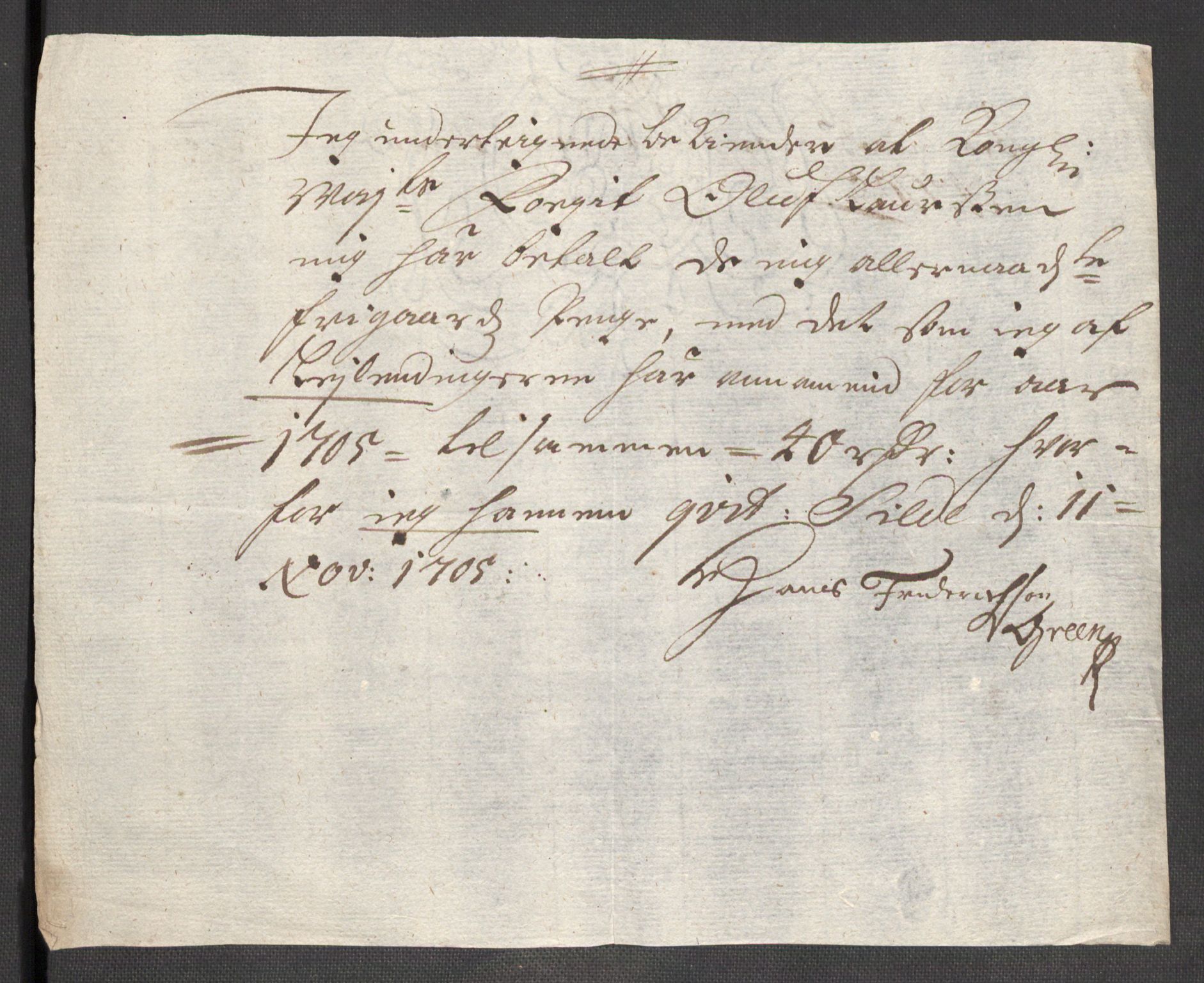 Rentekammeret inntil 1814, Reviderte regnskaper, Fogderegnskap, AV/RA-EA-4092/R48/L2983: Fogderegnskap Sunnhordland og Hardanger, 1705, p. 195