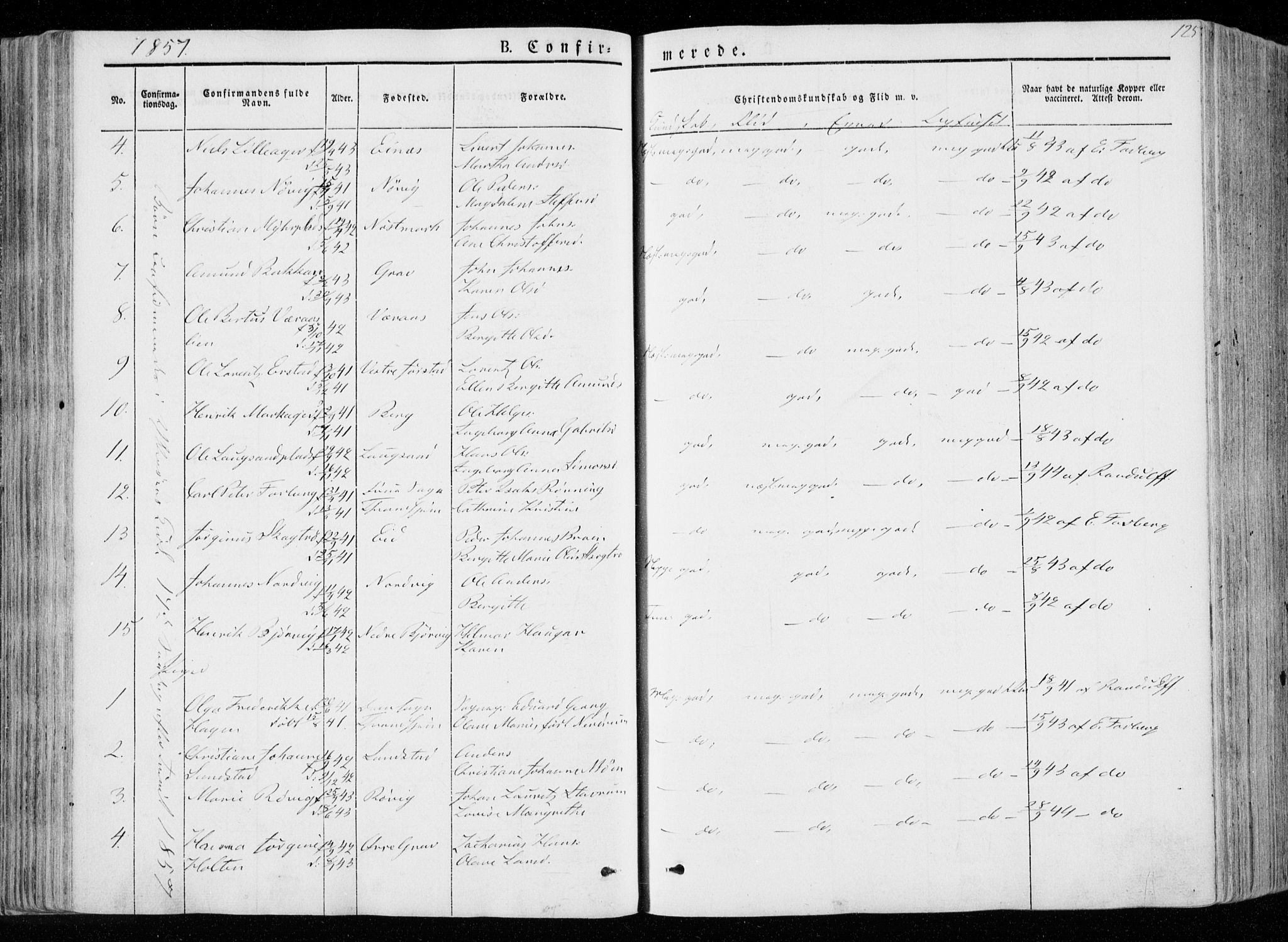 Ministerialprotokoller, klokkerbøker og fødselsregistre - Nord-Trøndelag, AV/SAT-A-1458/722/L0218: Parish register (official) no. 722A05, 1843-1868, p. 125