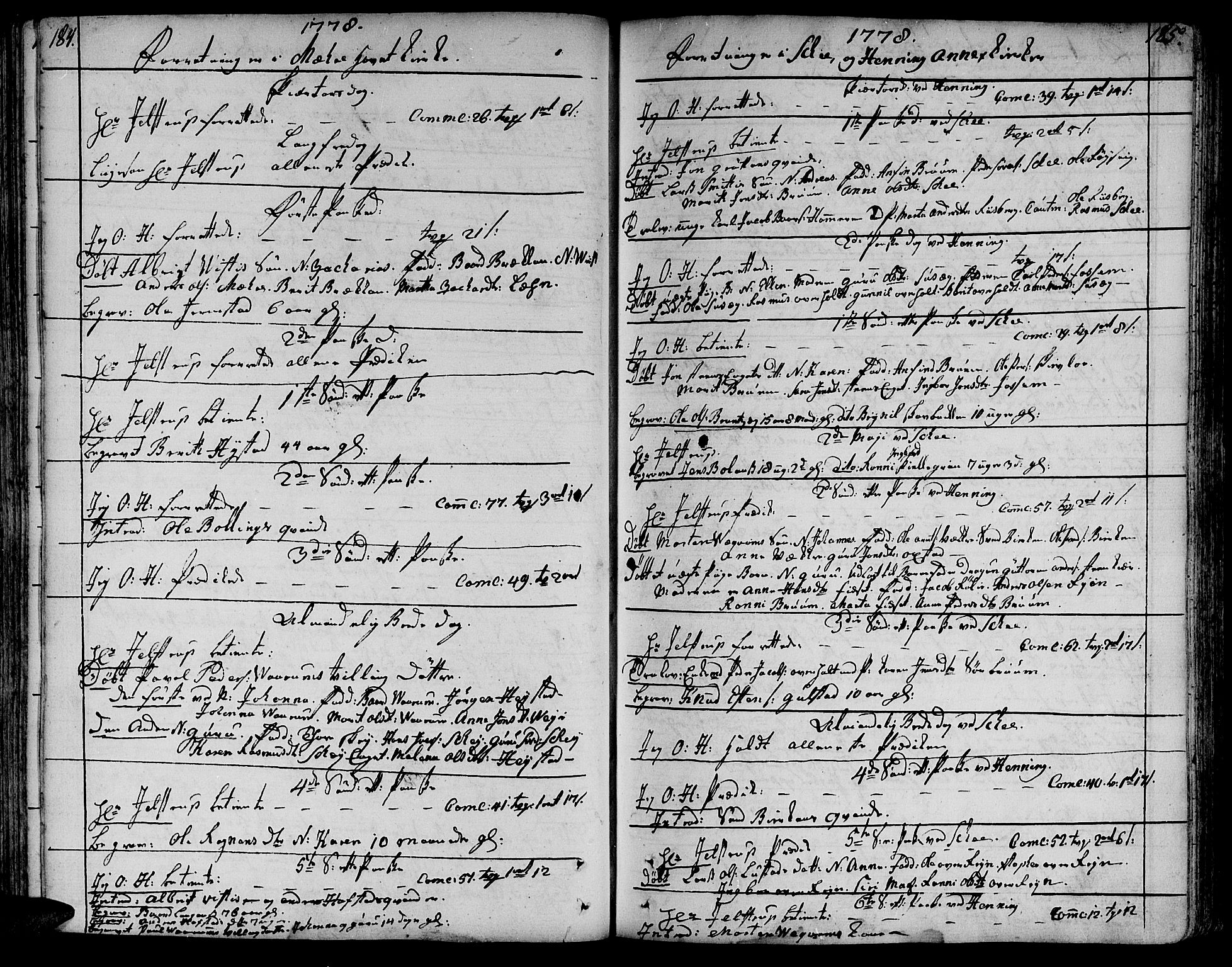 Ministerialprotokoller, klokkerbøker og fødselsregistre - Nord-Trøndelag, SAT/A-1458/735/L0331: Parish register (official) no. 735A02, 1762-1794, p. 184-185