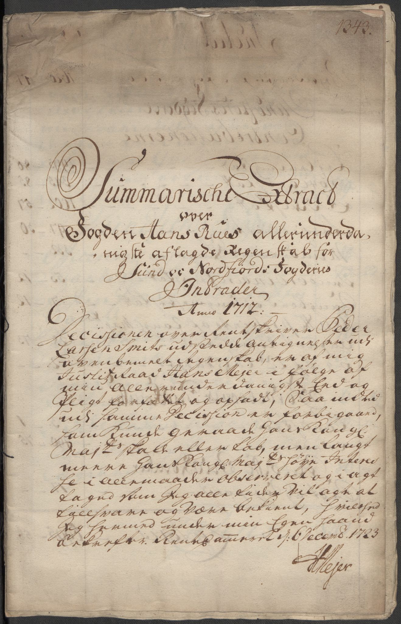 Rentekammeret inntil 1814, Reviderte regnskaper, Fogderegnskap, RA/EA-4092/R53/L3435: Fogderegnskap Sunn- og Nordfjord, 1712, p. 33