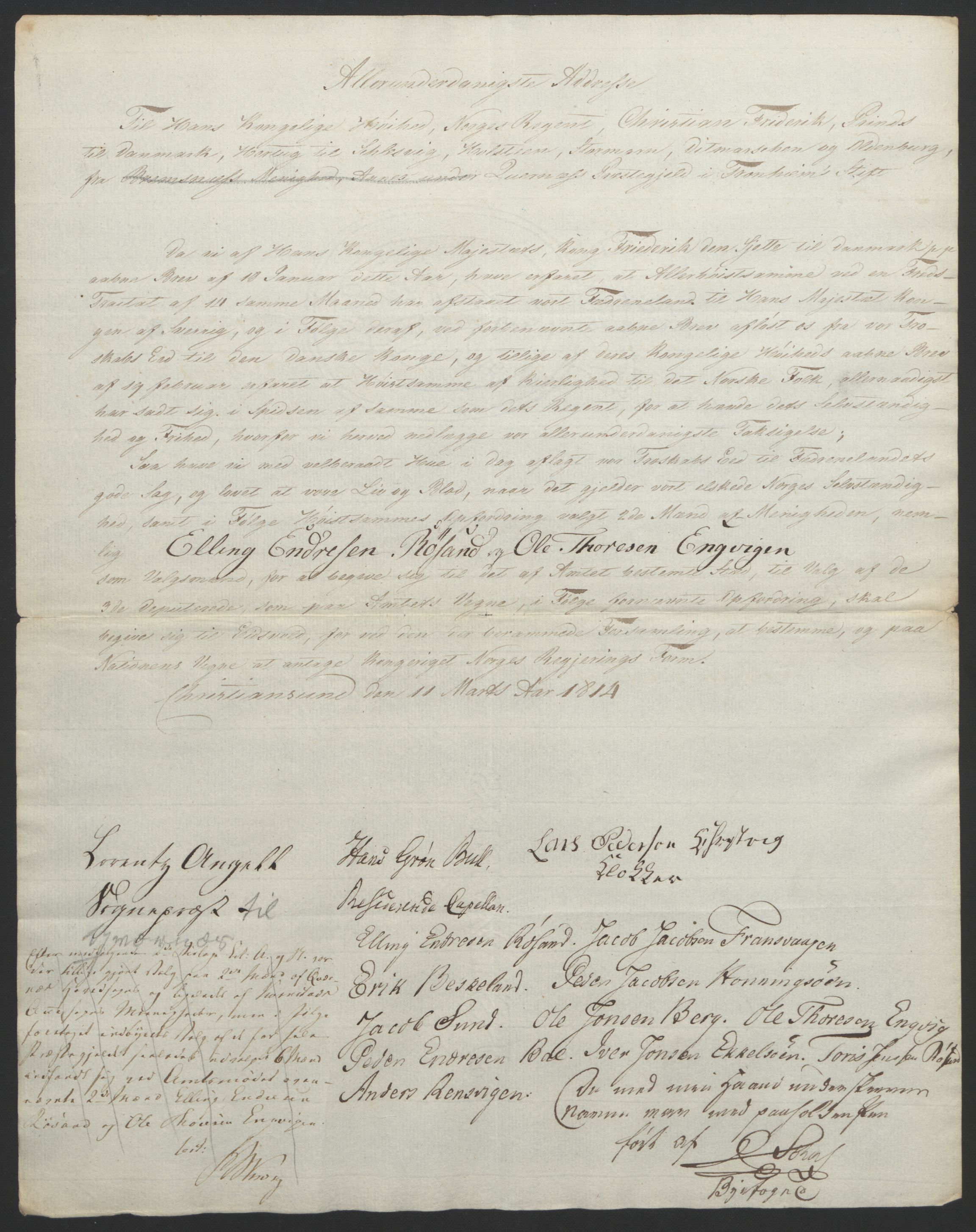 Statsrådssekretariatet, RA/S-1001/D/Db/L0008: Fullmakter for Eidsvollsrepresentantene i 1814. , 1814, p. 386