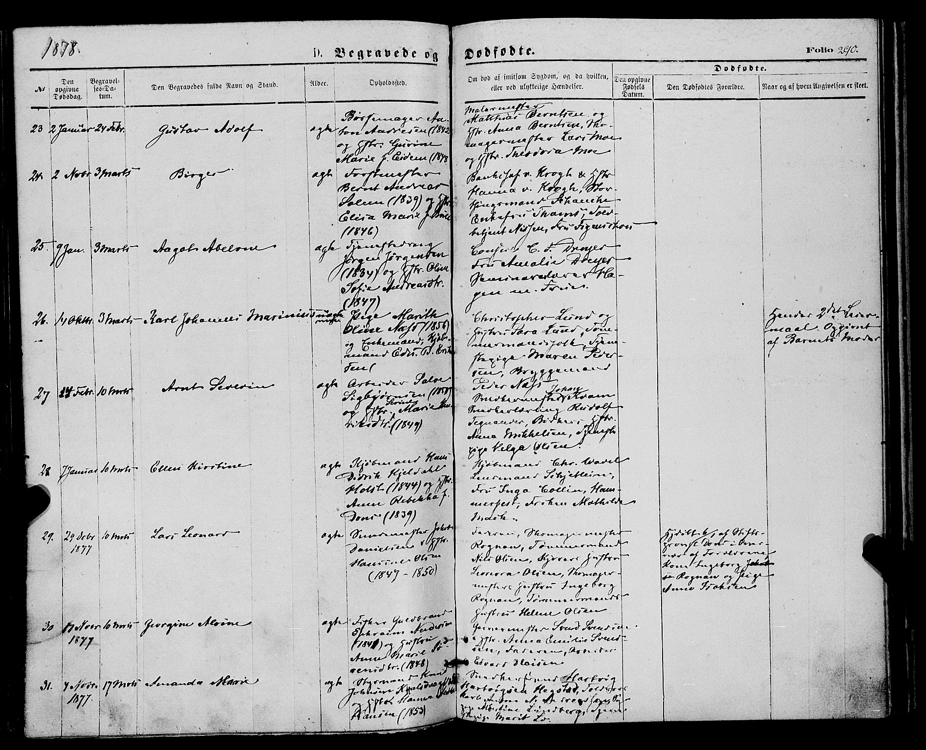 Tromsø sokneprestkontor/stiftsprosti/domprosti, SATØ/S-1343/G/Ga/L0013kirke: Parish register (official) no. 13, 1872-1877, p. 290