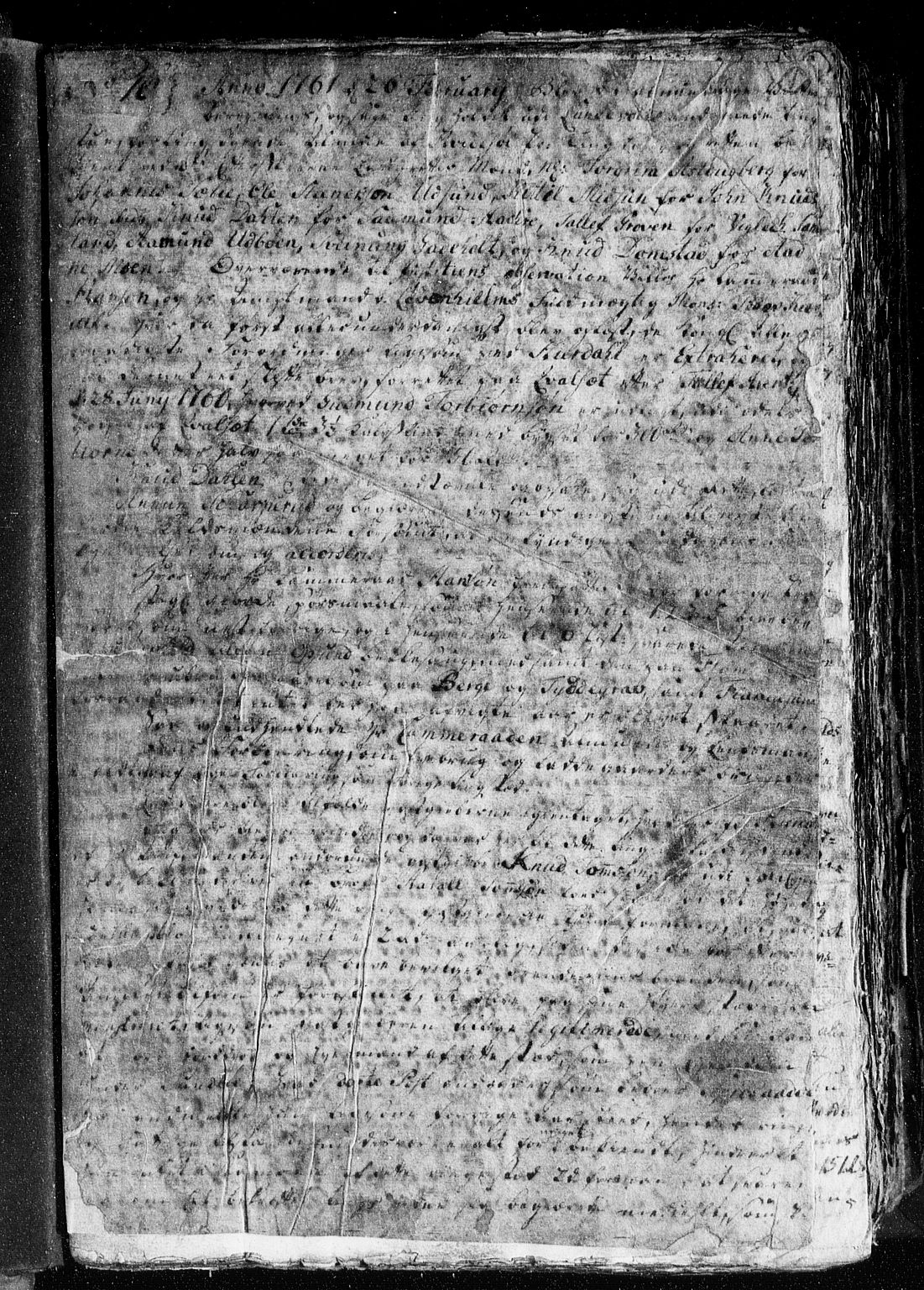 Vest-Telemark sorenskriveri, SAKO/A-134/F/Fb/L0006: Tingbokkopi, 1761-1766, p. 1