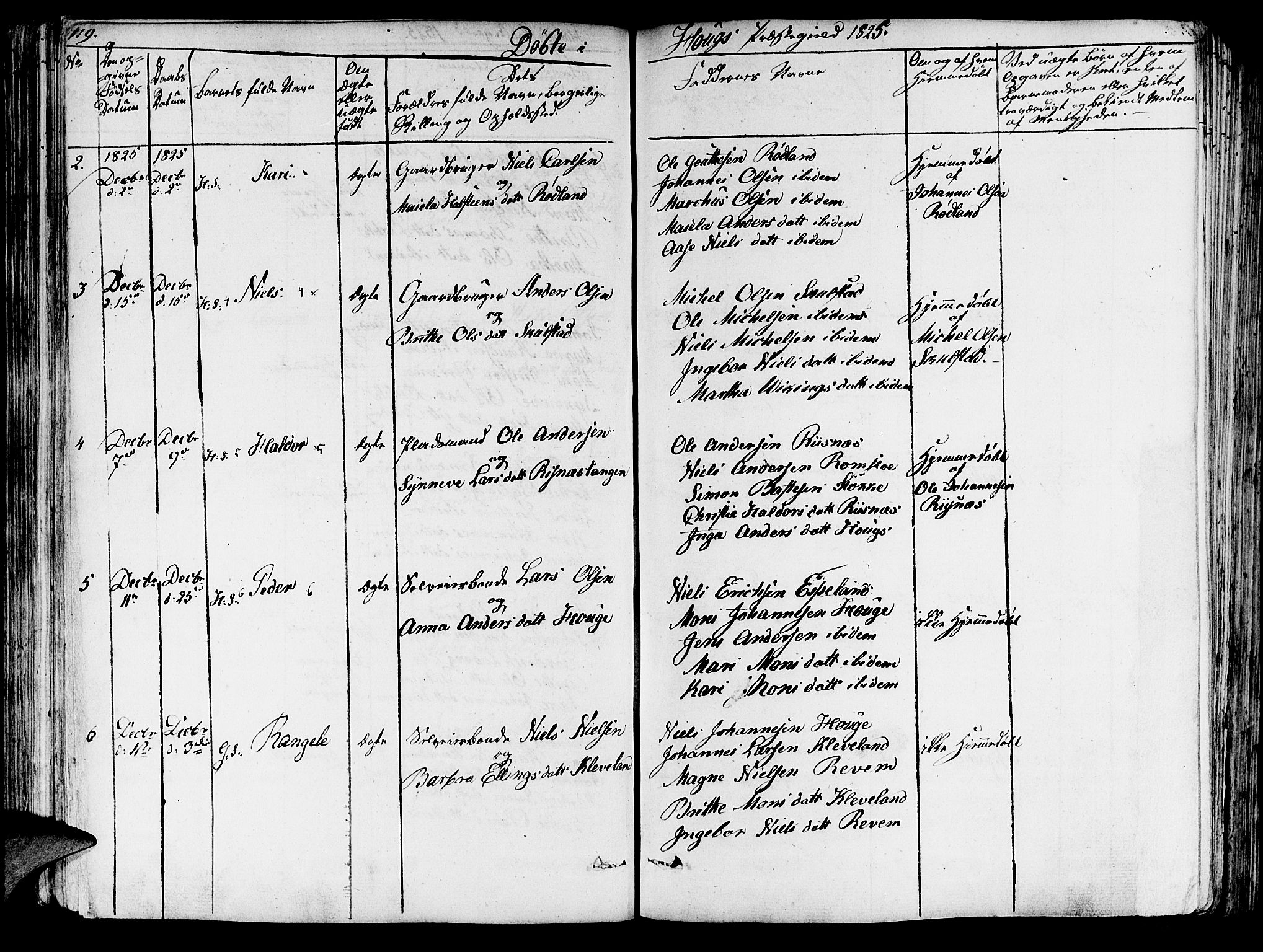 Haus sokneprestembete, AV/SAB-A-75601/H/Haa: Parish register (official) no. A 13, 1821-1827, p. 119