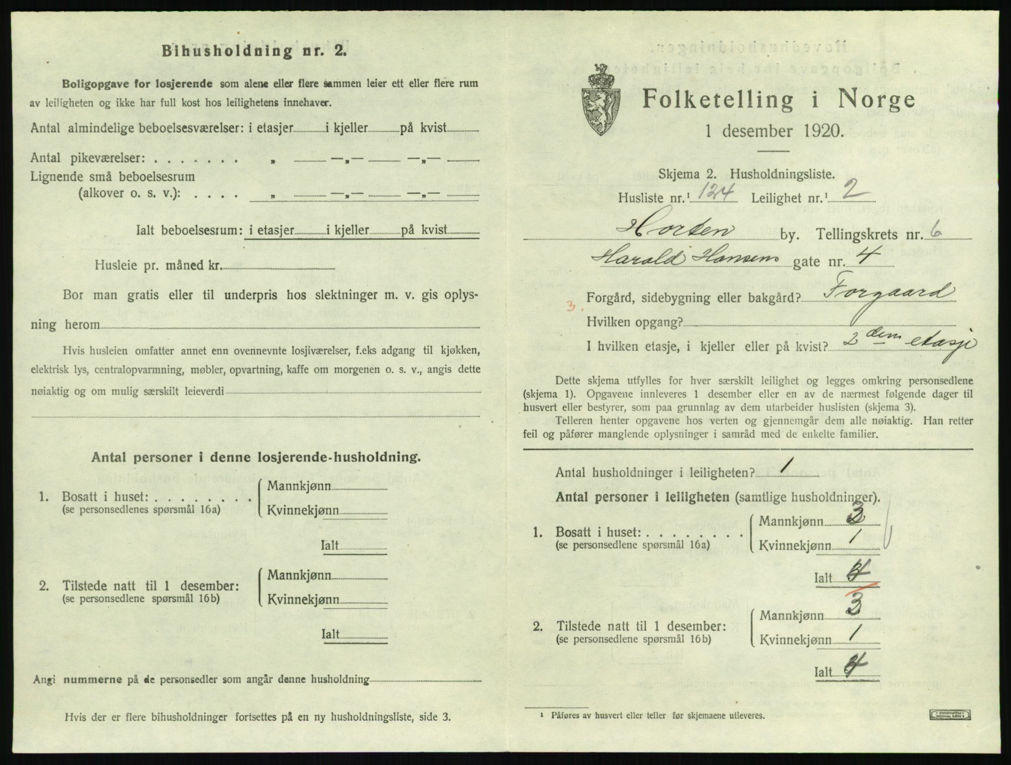 SAKO, 1920 census for Horten, 1920, p. 6867