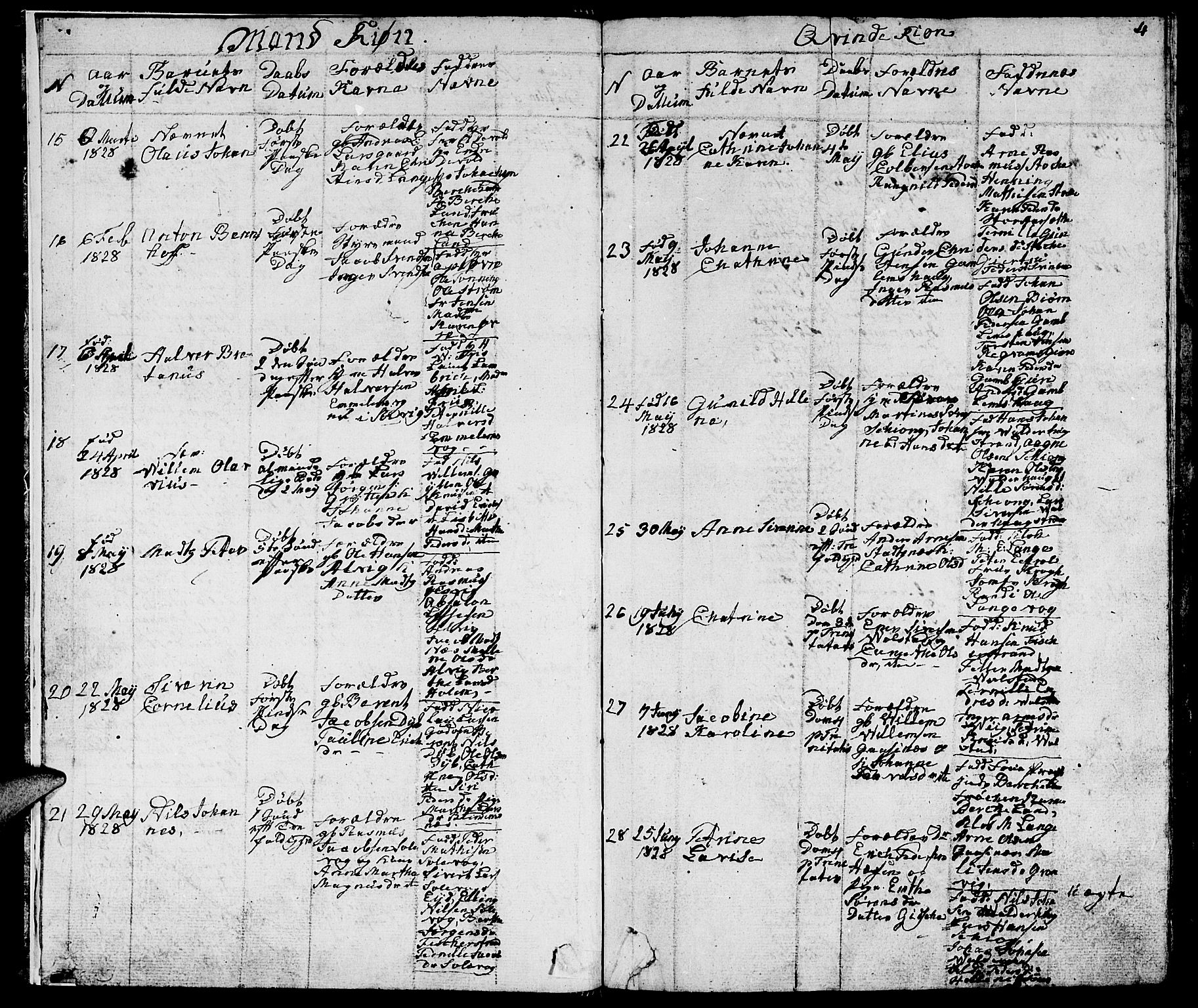 Ministerialprotokoller, klokkerbøker og fødselsregistre - Møre og Romsdal, AV/SAT-A-1454/528/L0425: Parish register (copy) no. 528C06, 1827-1840, p. 4
