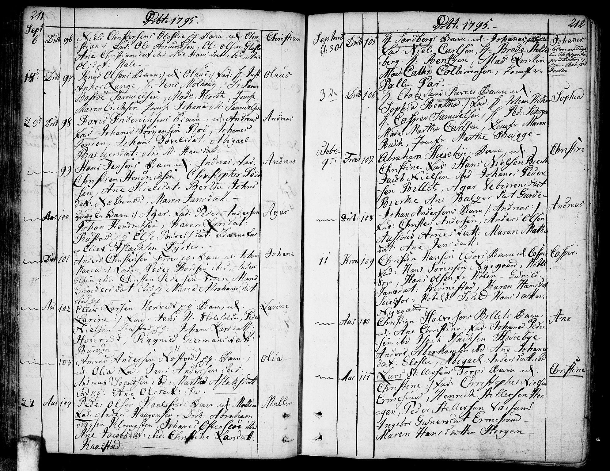 Ås prestekontor Kirkebøker, SAO/A-10894/F/Fa/L0002: Parish register (official) no. I 2, 1778-1813, p. 211-212