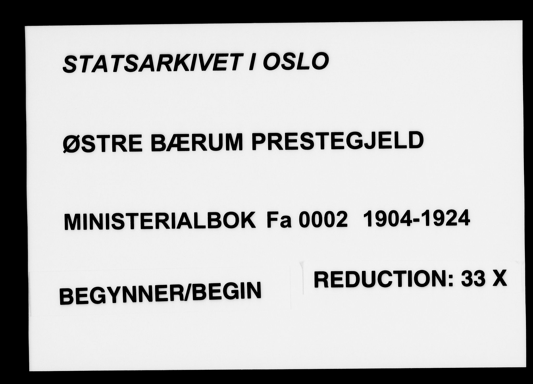 Østre Bærum prestekontor Kirkebøker, SAO/A-10887/F/Fa/L0002: Parish register (official) no. 2, 1904-1924
