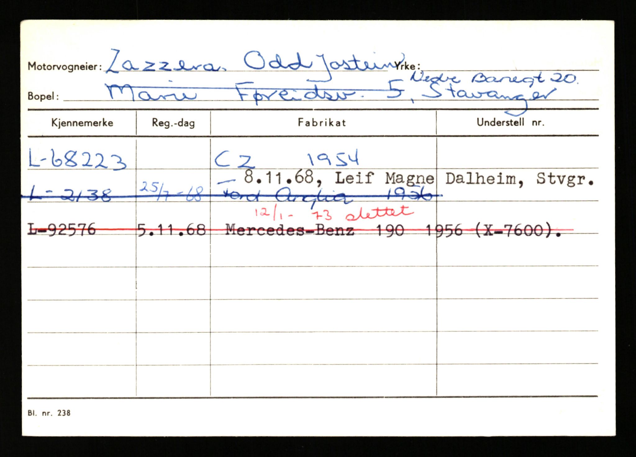 Stavanger trafikkstasjon, SAST/A-101942/0/H/L0043: Viste - Øksendal, 1930-1971, p. 1633