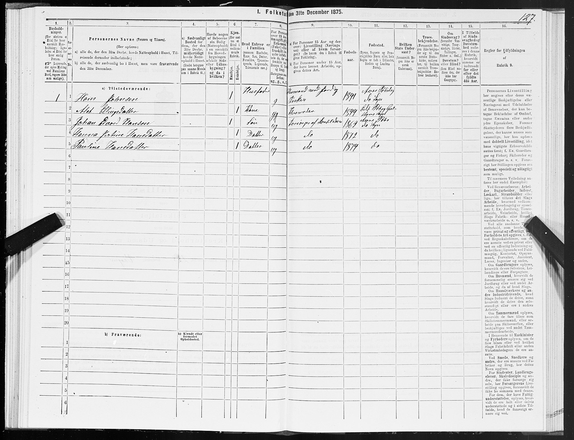 SAT, 1875 census for 1569P Aure, 1875, p. 5127