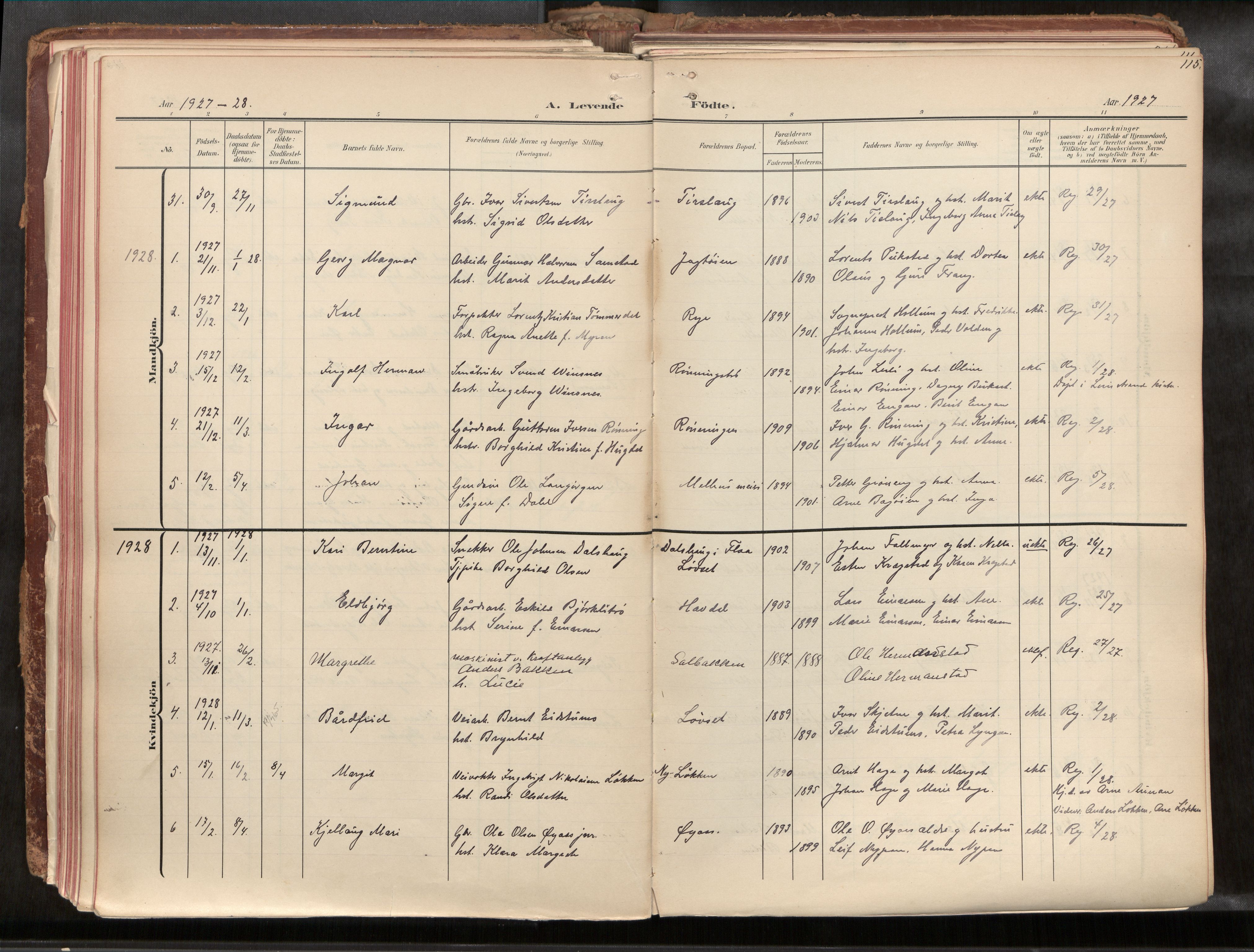 Ministerialprotokoller, klokkerbøker og fødselsregistre - Sør-Trøndelag, SAT/A-1456/691/L1085b: Parish register (official) no. 691A18, 1908-1930, p. 115