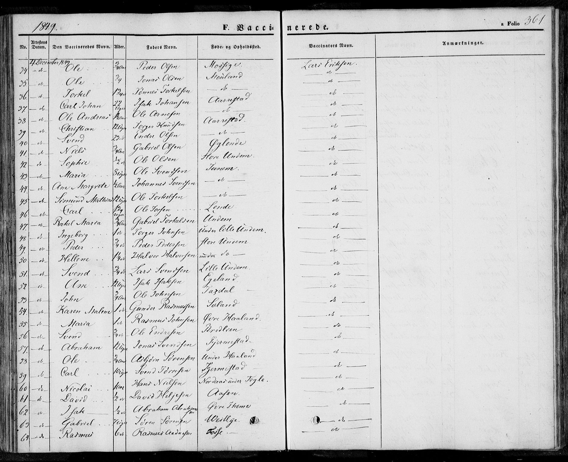 Lye sokneprestkontor, AV/SAST-A-101794/001/30BA/L0006: Parish register (official) no. A 5.2, 1842-1855, p. 361