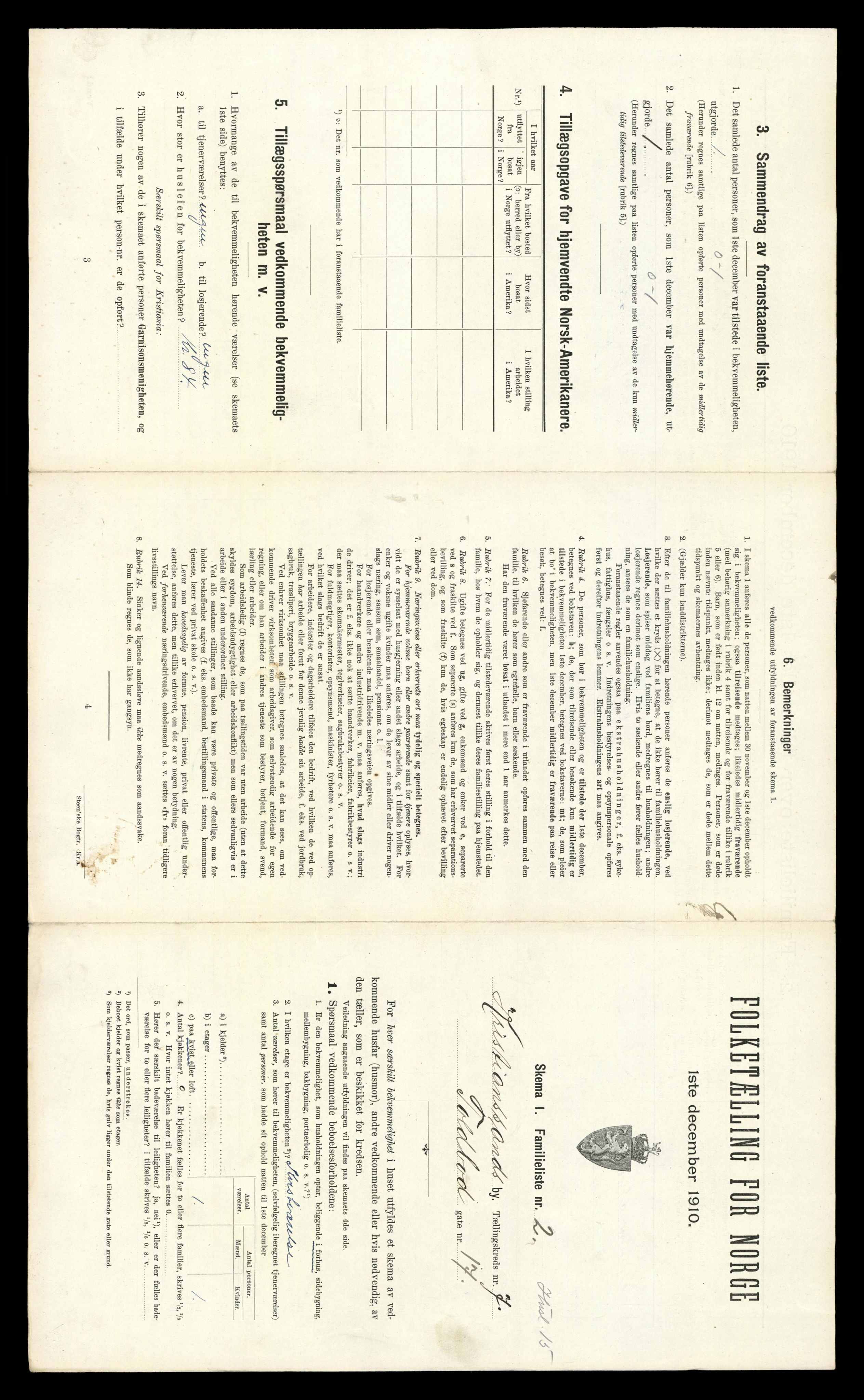 RA, 1910 census for Kristiansand, 1910, p. 1626