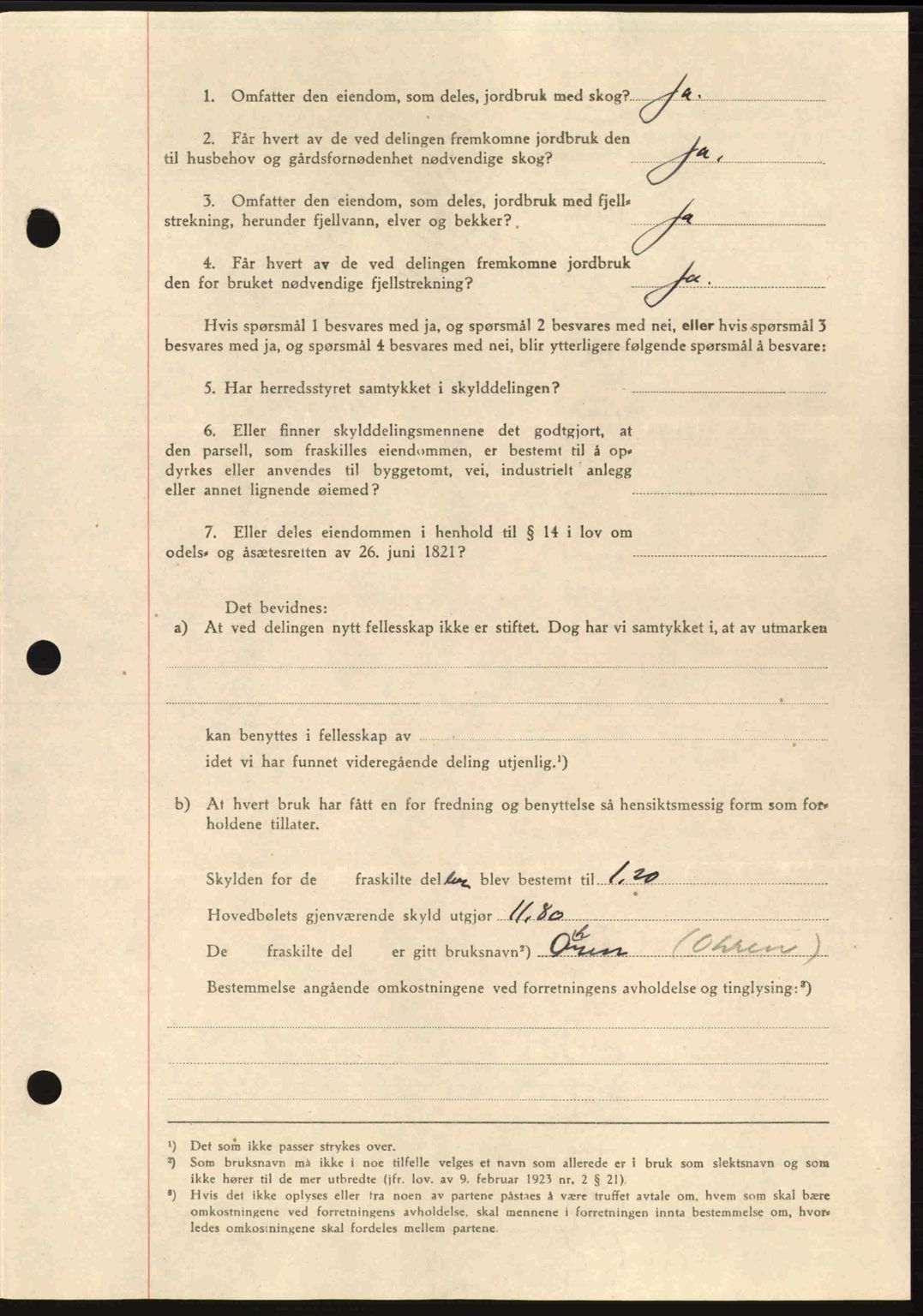 Nordmøre sorenskriveri, AV/SAT-A-4132/1/2/2Ca: Mortgage book no. A98, 1944-1944, Diary no: : 1647/1944