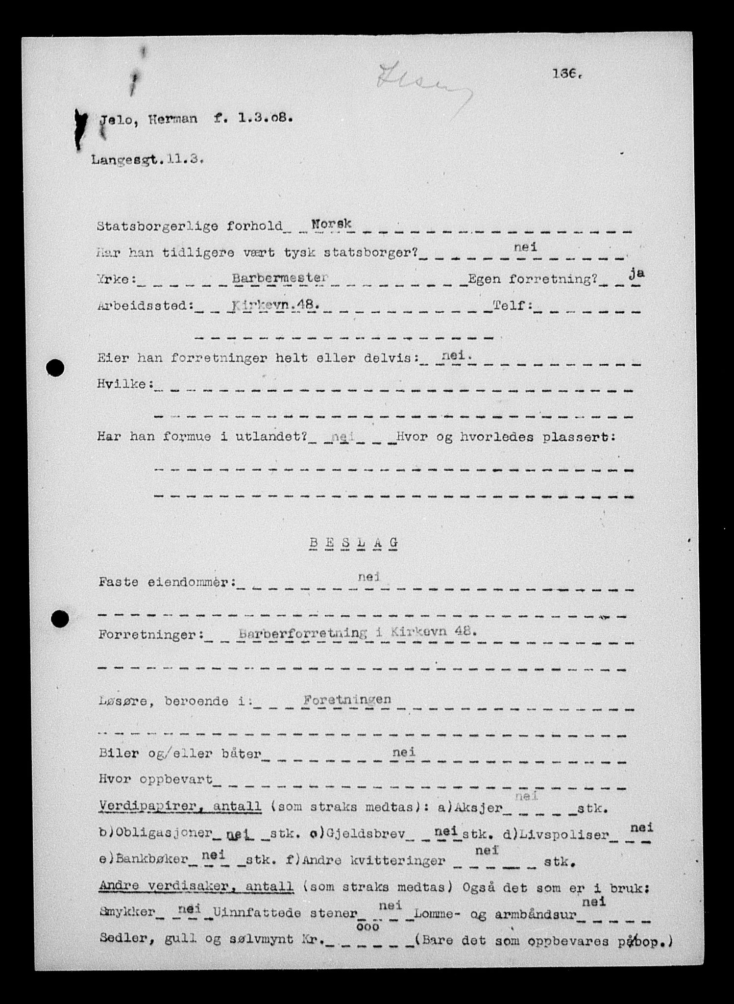 Justisdepartementet, Tilbakeføringskontoret for inndratte formuer, AV/RA-S-1564/H/Hc/Hcc/L0947: --, 1945-1947, p. 549