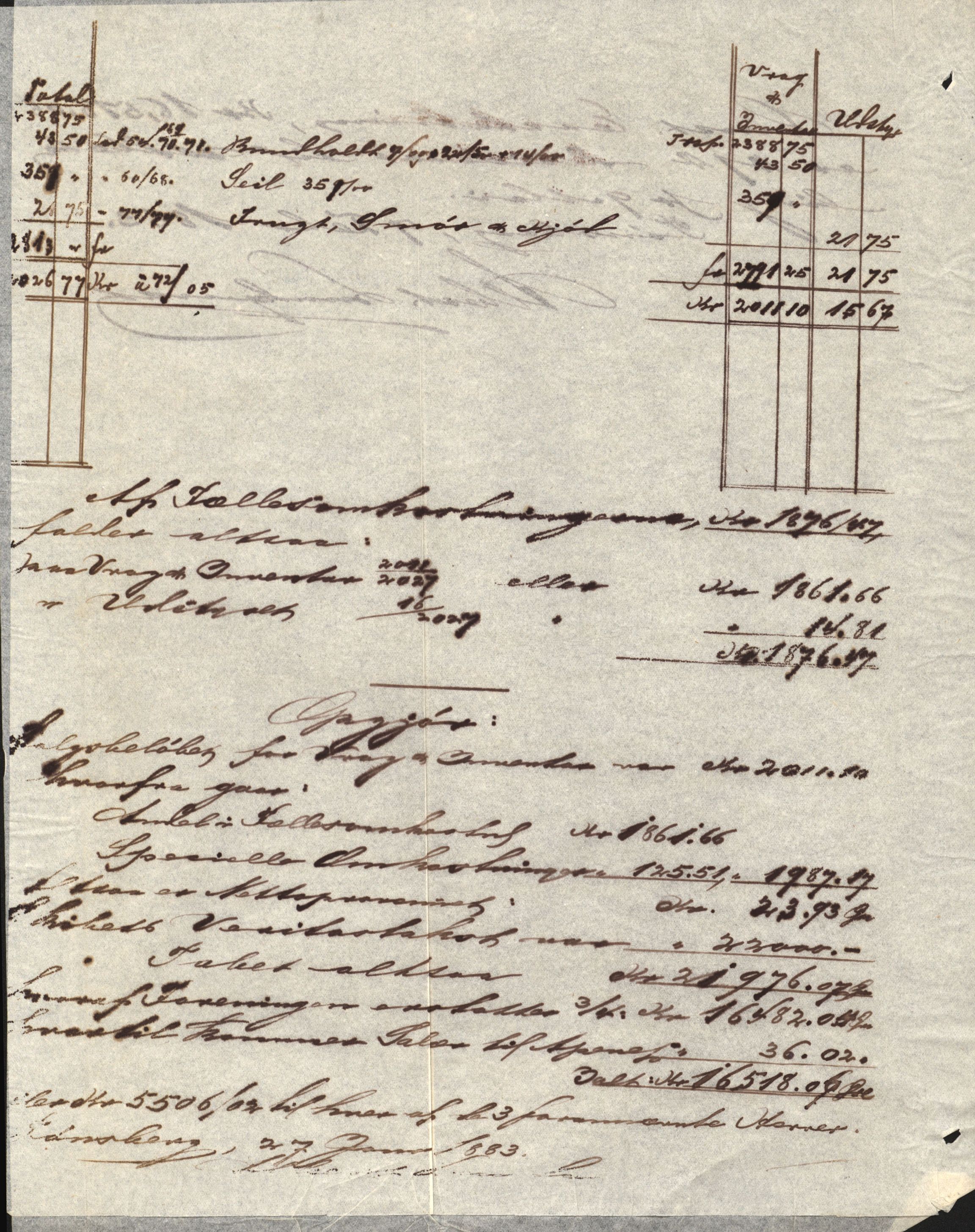 Pa 63 - Østlandske skibsassuranceforening, VEMU/A-1079/G/Ga/L0014/0011: Havaridokumenter / Agra, Anna, Jorsalfarer, Alfen, Uller, Solon, 1882, p. 142