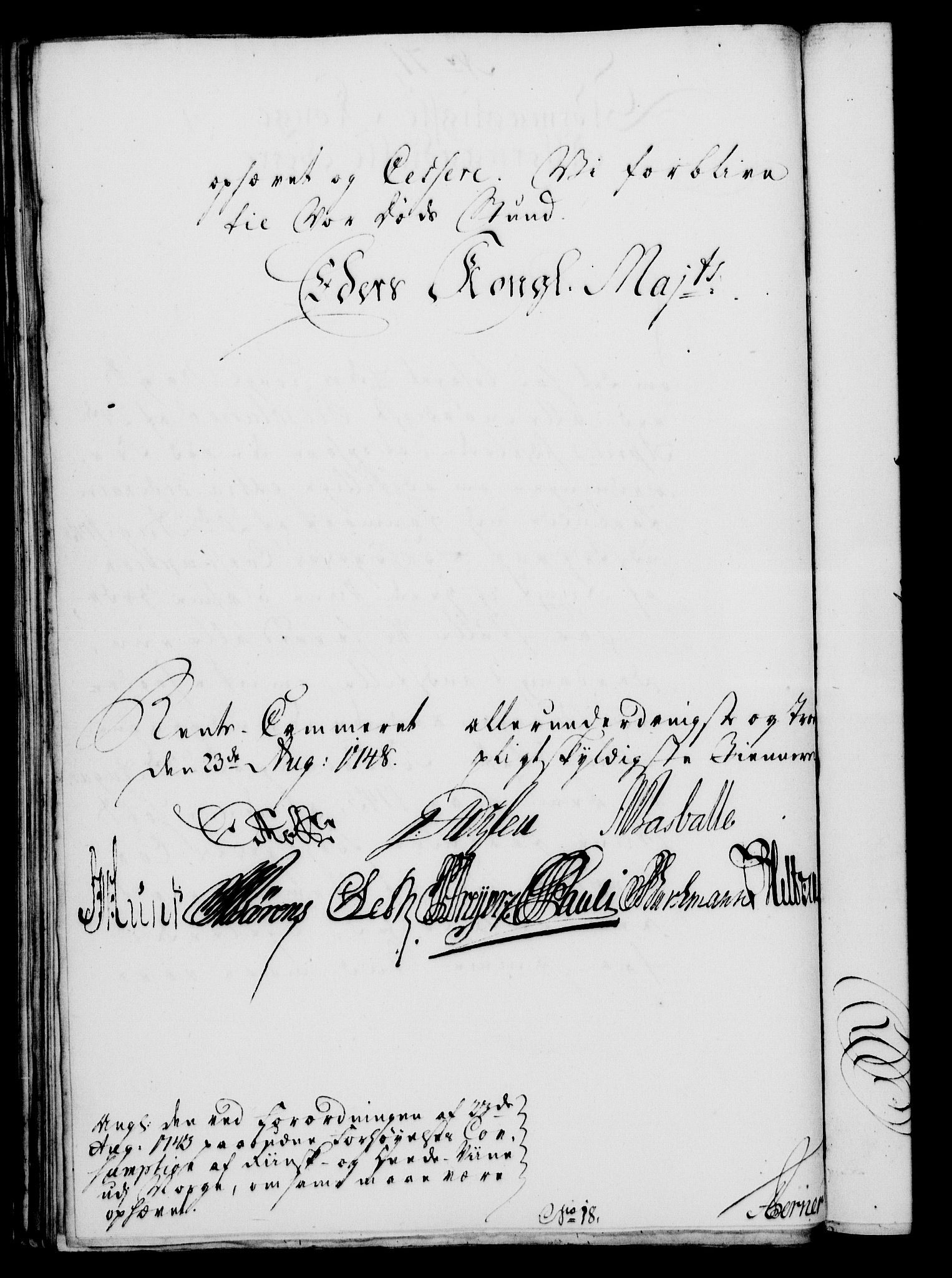 Rentekammeret, Kammerkanselliet, RA/EA-3111/G/Gf/Gfa/L0030: Norsk relasjons- og resolusjonsprotokoll (merket RK 52.30), 1748, p. 465