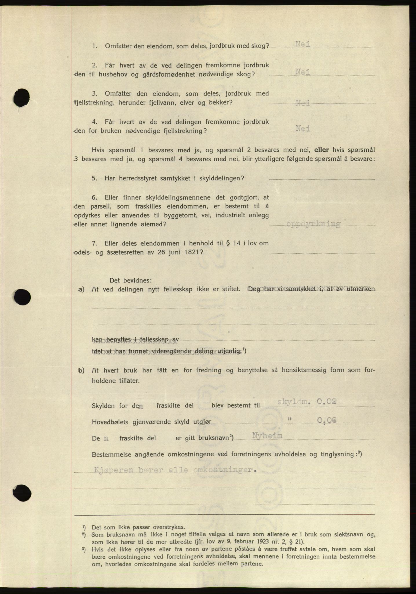 Søre Sunnmøre sorenskriveri, AV/SAT-A-4122/1/2/2C/L0077: Mortgage book no. 3A, 1945-1946, Diary no: : 405/1945