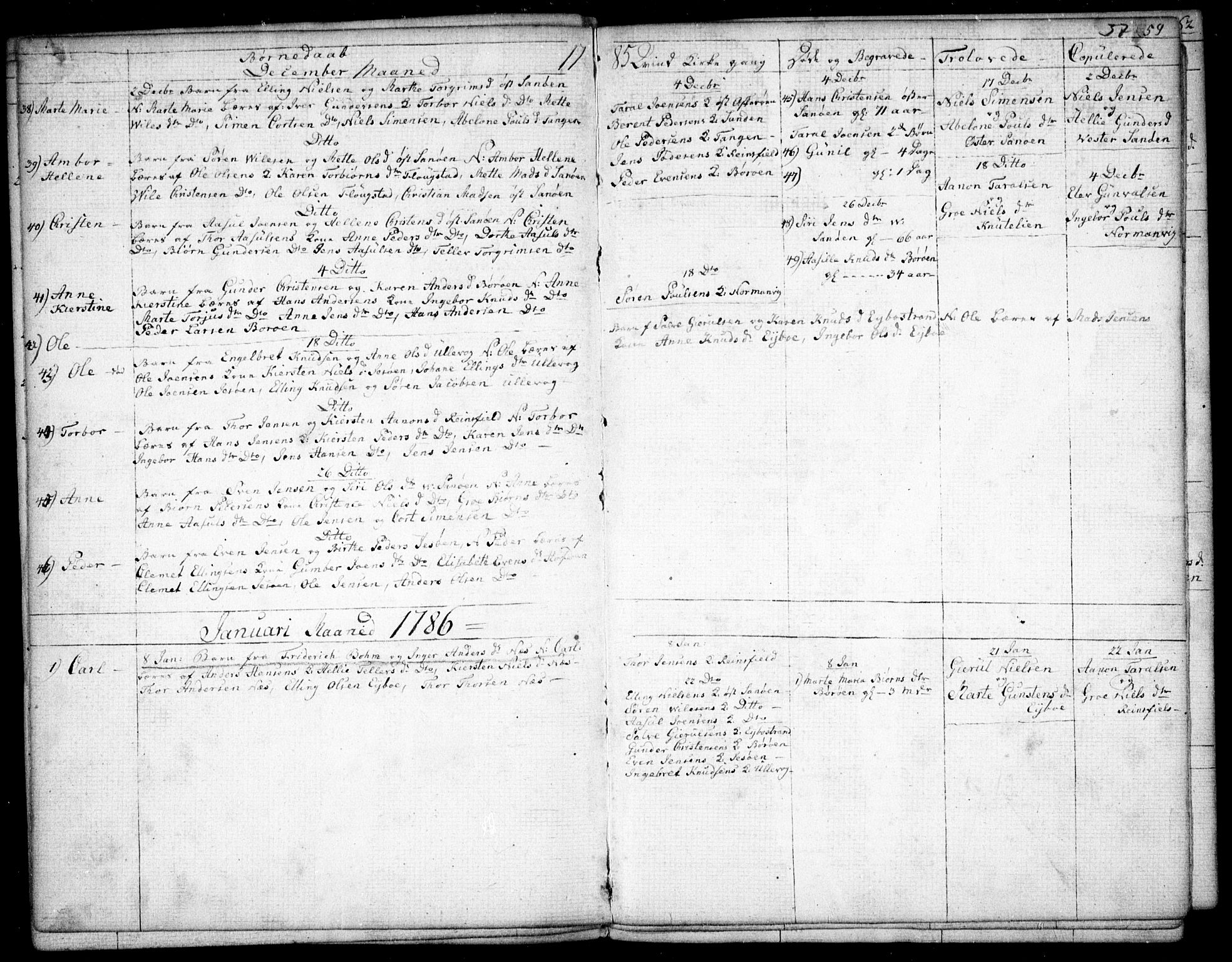 Dypvåg sokneprestkontor, SAK/1111-0007/F/Fb/Fba/L0007: Parish register (copy) no. B 7, 1762-1810, p. 57