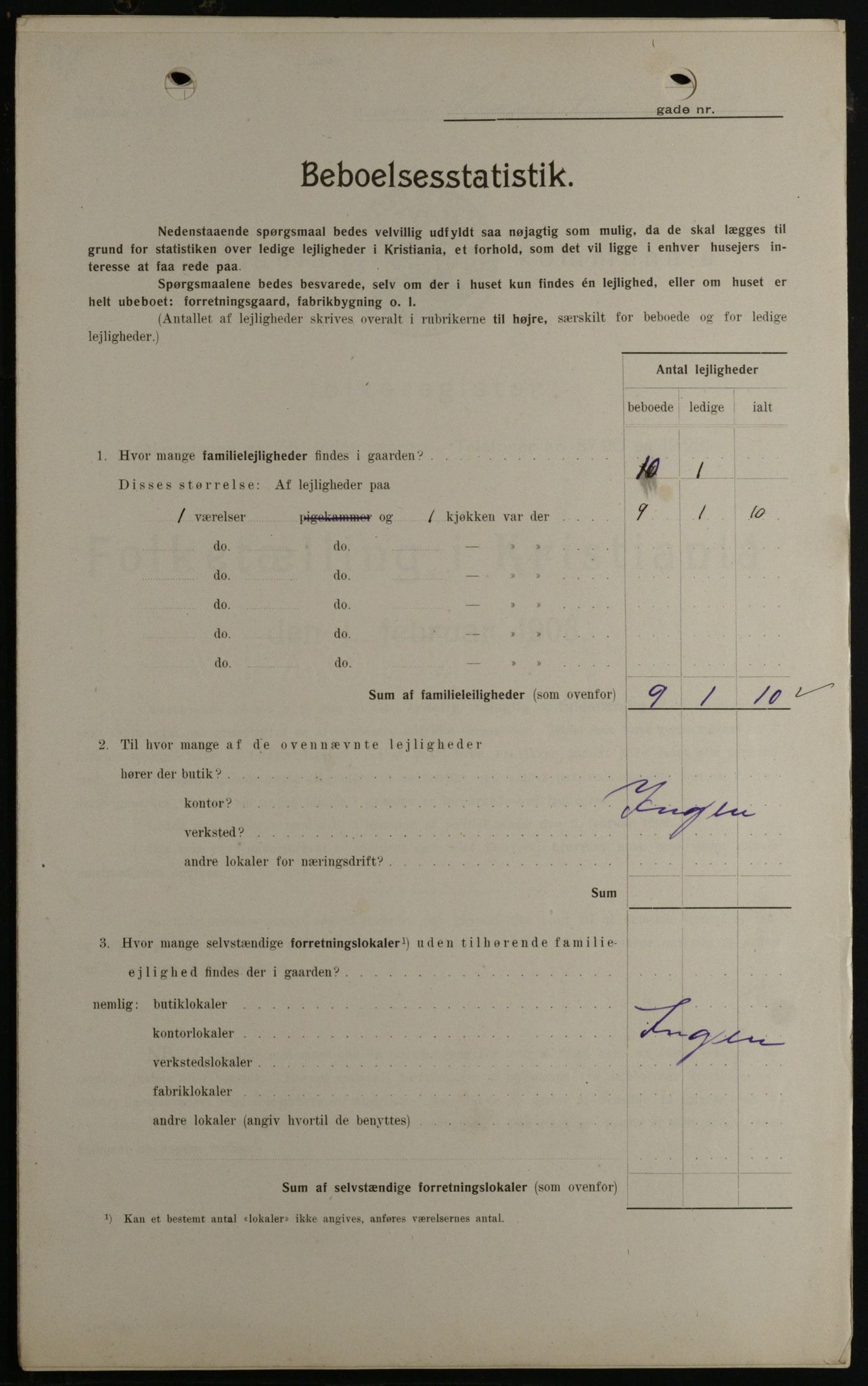 OBA, Municipal Census 1908 for Kristiania, 1908, p. 31131