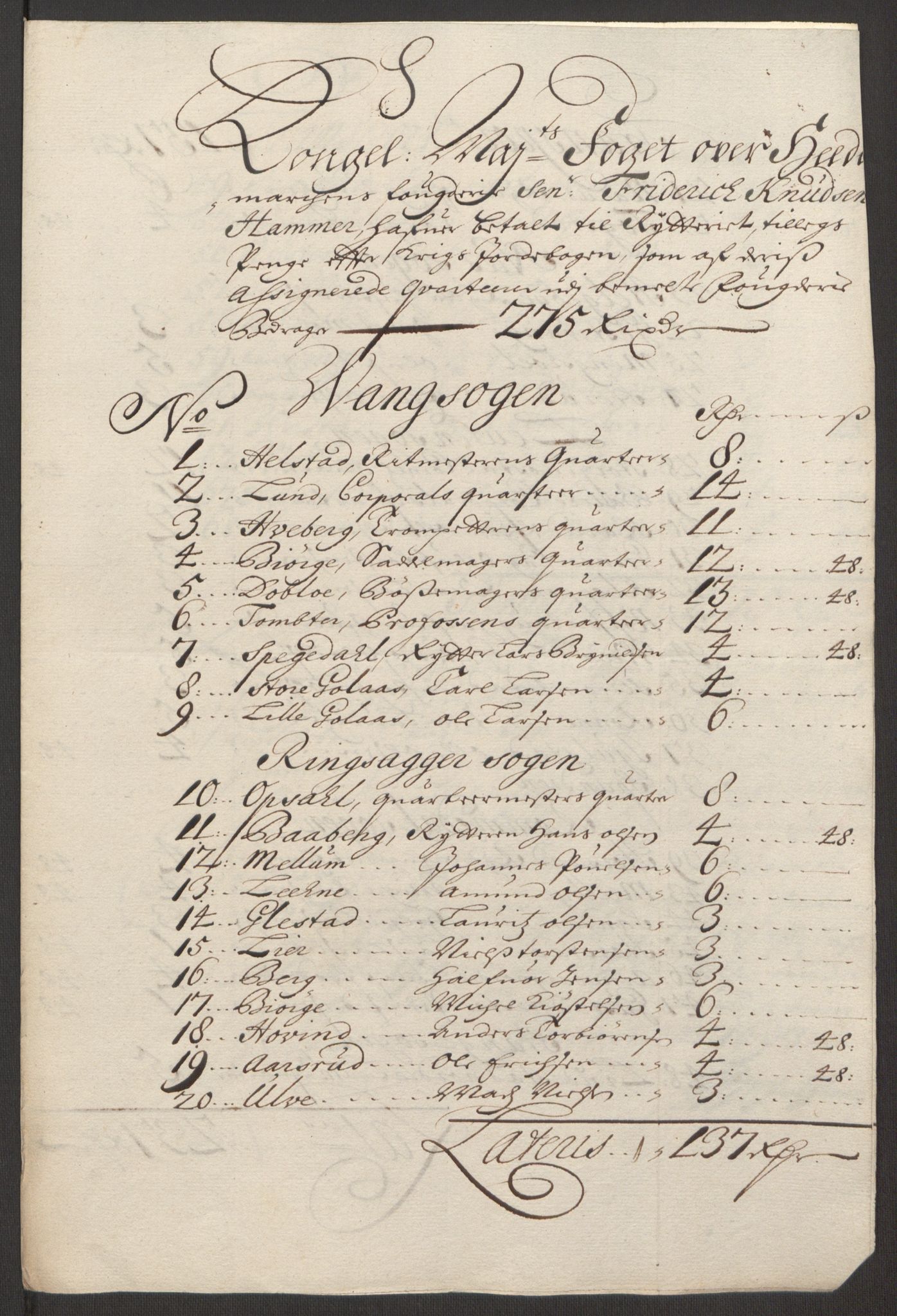 Rentekammeret inntil 1814, Reviderte regnskaper, Fogderegnskap, AV/RA-EA-4092/R16/L1034: Fogderegnskap Hedmark, 1693, p. 151