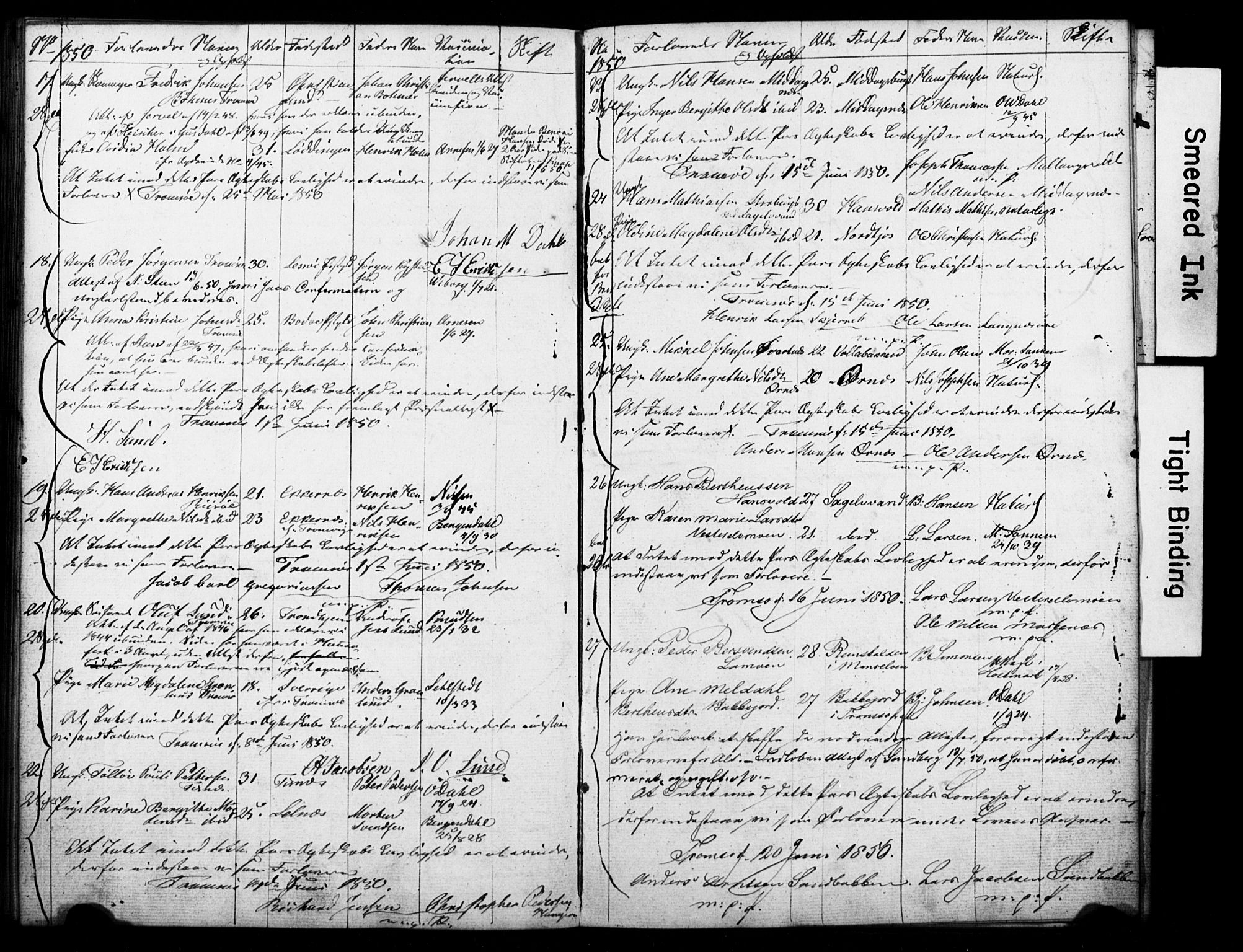 Tromsø sokneprestkontor/stiftsprosti/domprosti, SATØ/S-1343/H/Hc/L0096: Banns register no. 2, 1838-1851