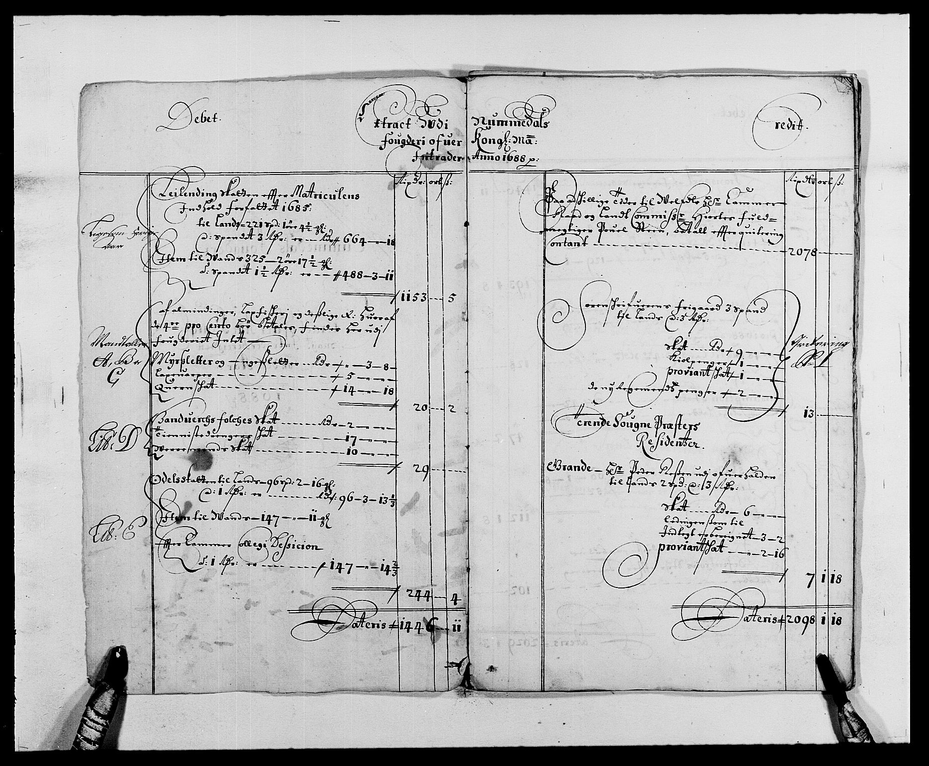 Rentekammeret inntil 1814, Reviderte regnskaper, Fogderegnskap, AV/RA-EA-4092/R64/L4422: Fogderegnskap Namdal, 1687-1689, p. 93