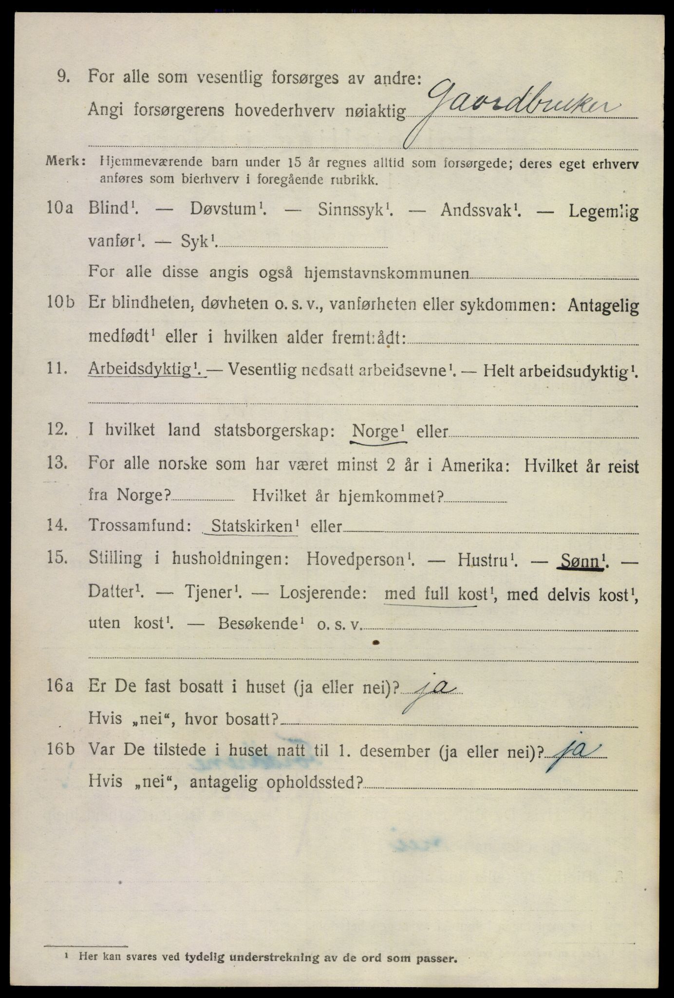 SAKO, 1920 census for Stokke, 1920, p. 3133