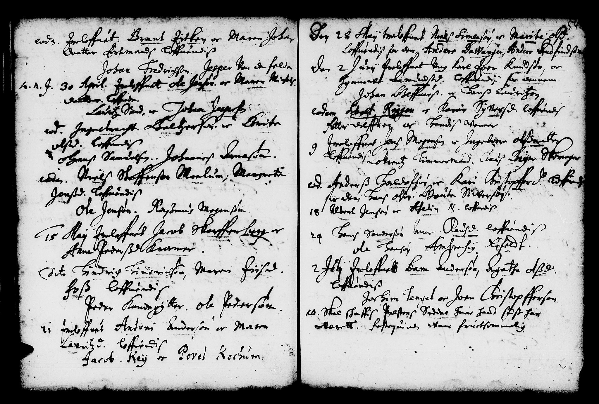 Domkirken sokneprestembete, AV/SAB-A-74801/H/Haa/L0006: Parish register (official) no. A 6, 1663-1683, p. 54