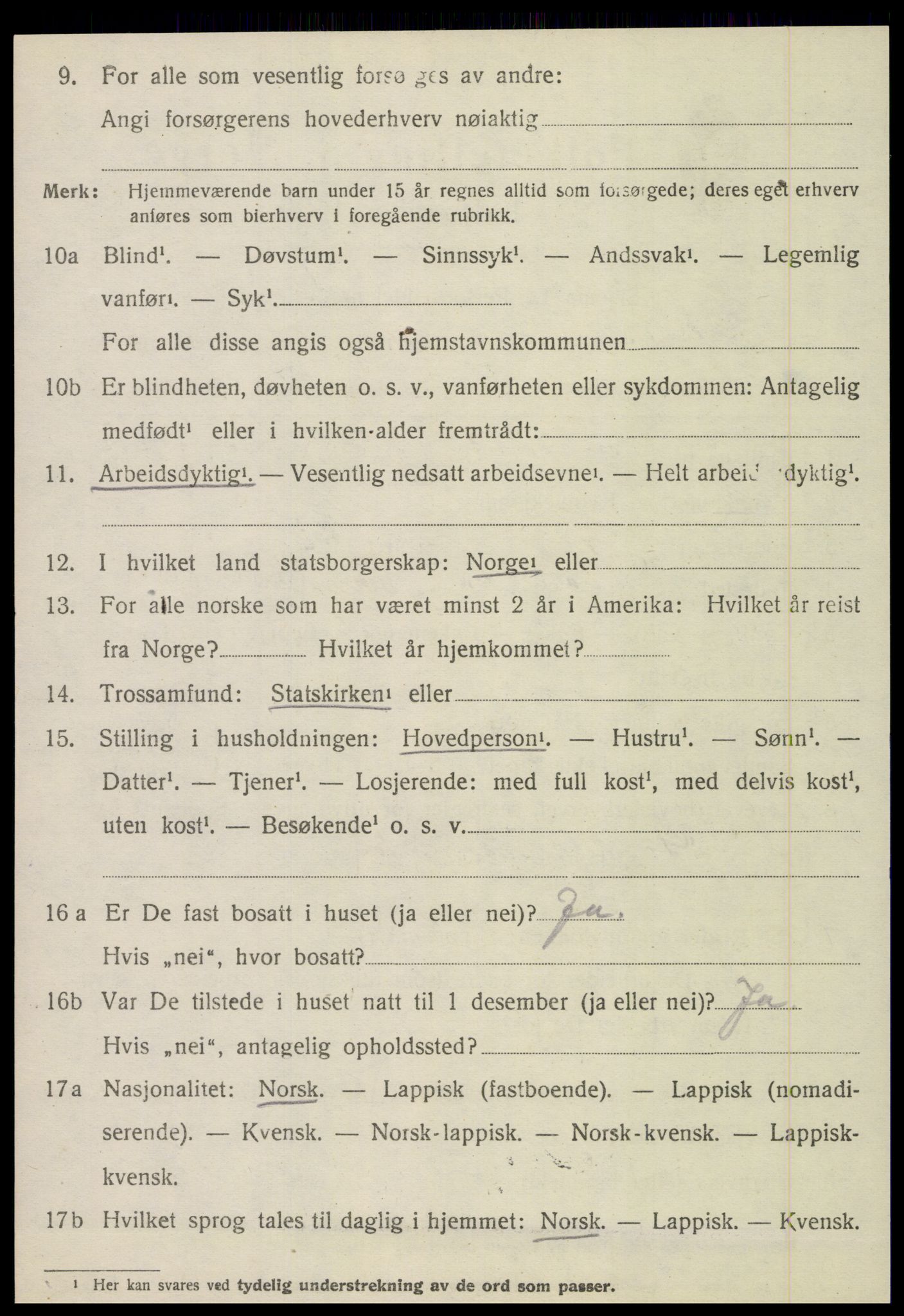 SAT, 1920 census for Verran, 1920, p. 607