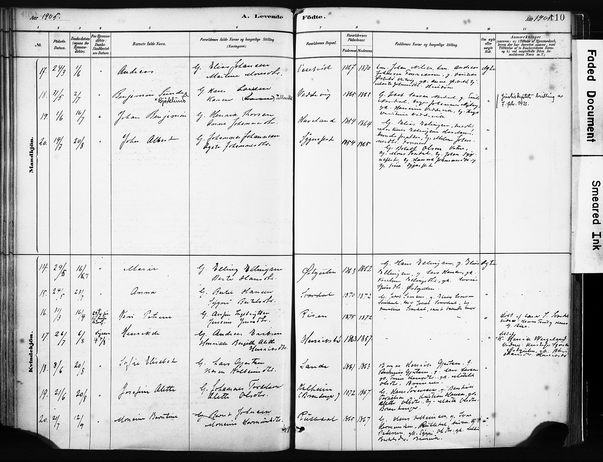 Gulen sokneprestembete, AV/SAB-A-80201/H/Haa/Haab/L0001: Parish register (official) no. B 1, 1881-1905, p. 110